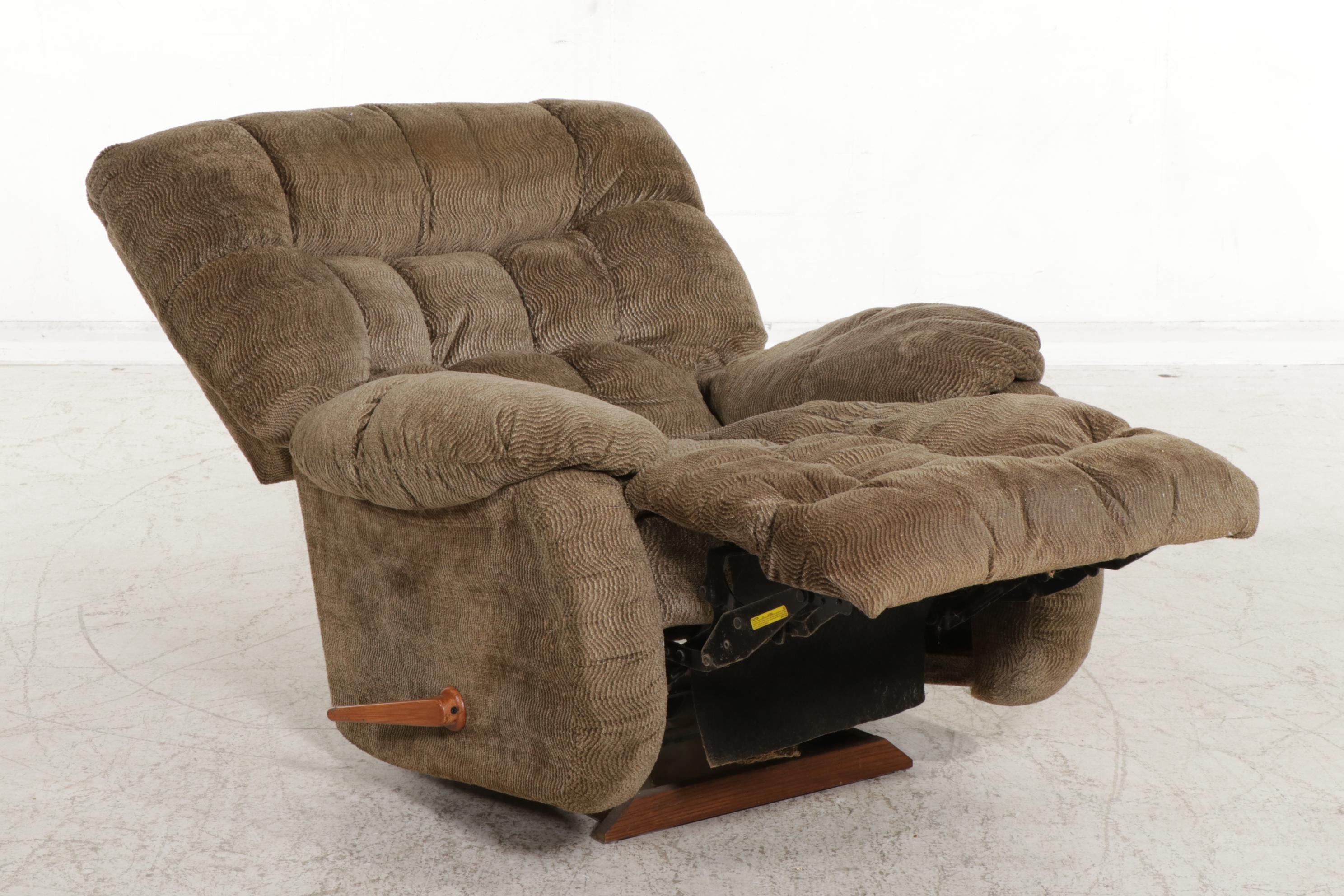 Dutchman Furniture Chenille Upholstered Overstuffed Recliner EBTH