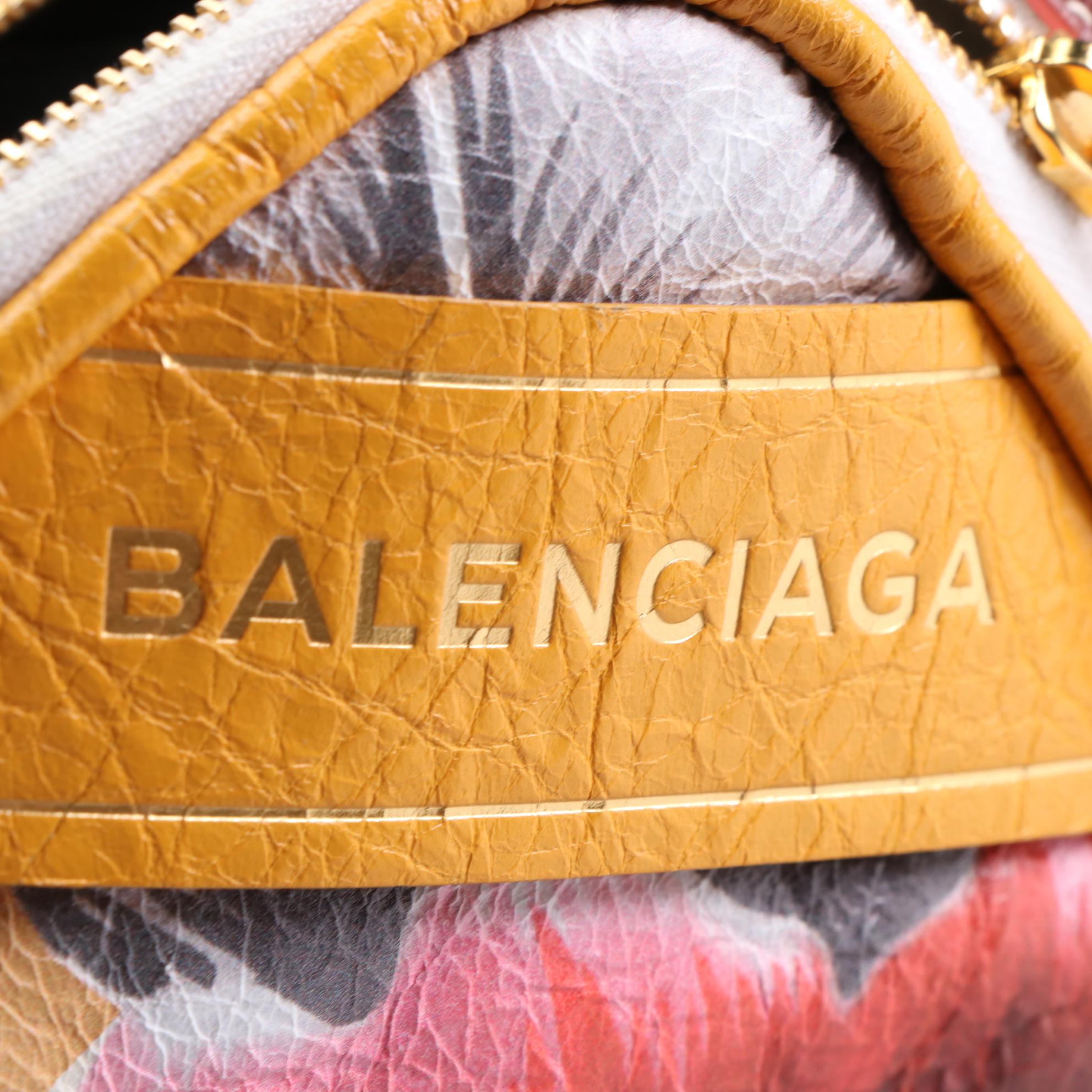 Balenciaga Blanket Square Tote Bag in Printed Lambskin Leather EBTH