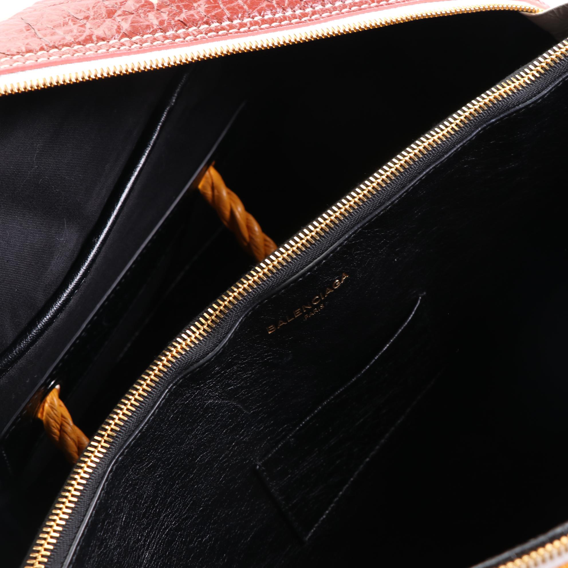 Balenciaga Blanket Square Tote Bag in Printed Lambskin Leather EBTH