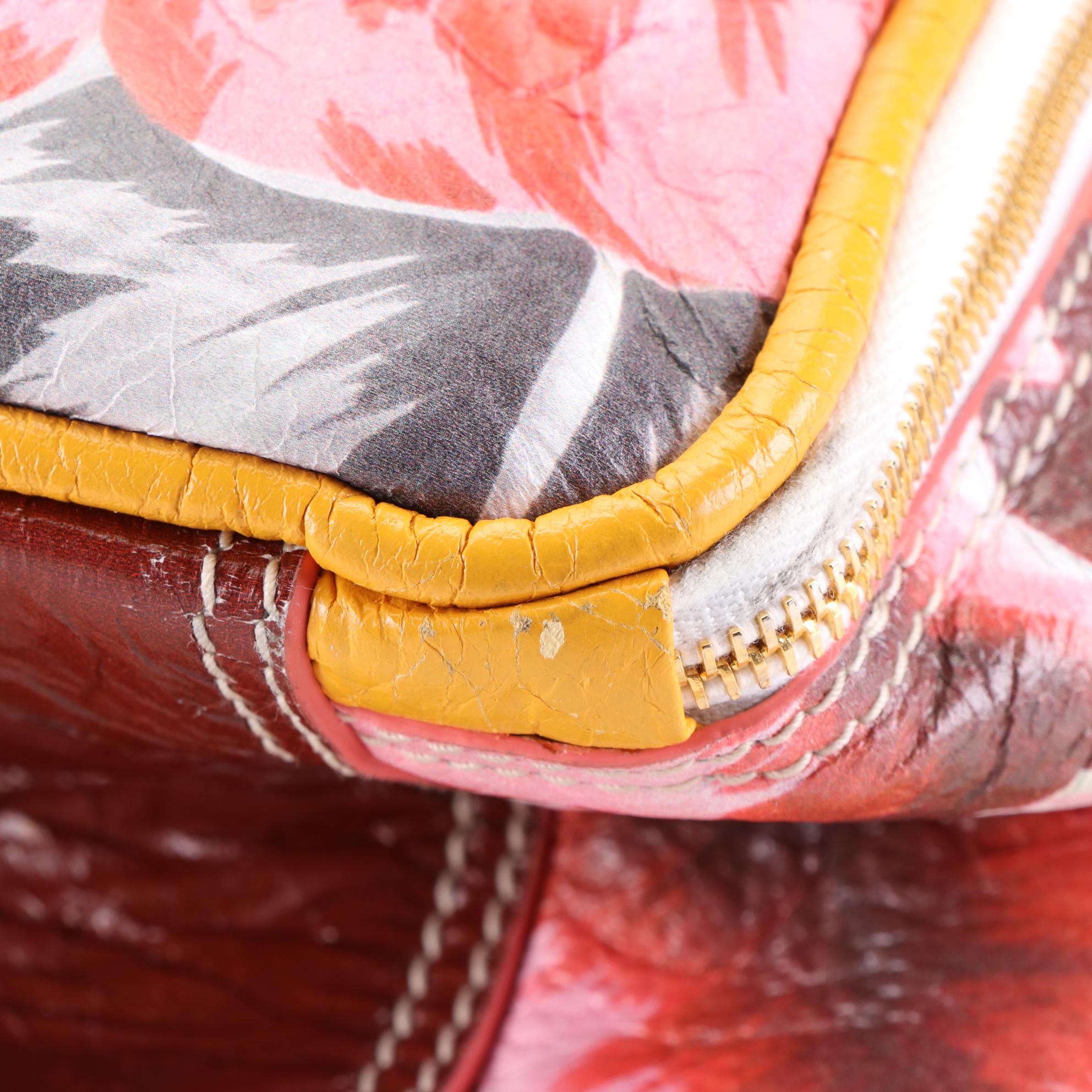 Balenciaga Blanket Square Tote Bag in Printed Lambskin Leather EBTH