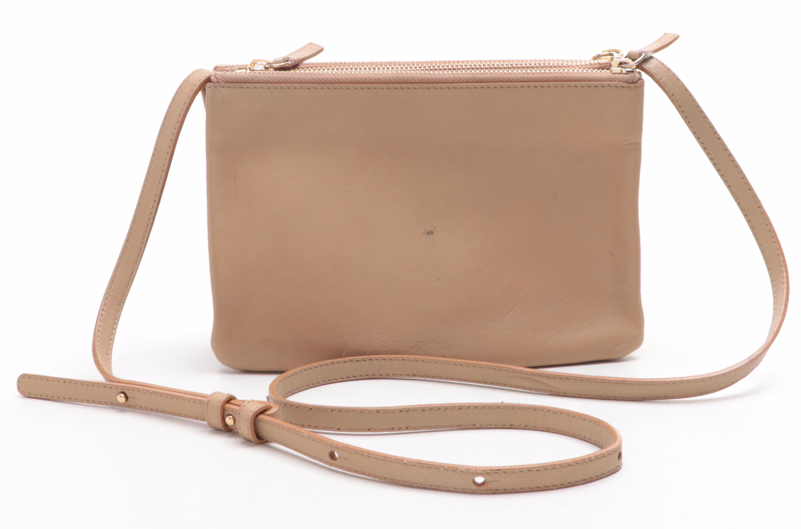 Céline Trio Zip Crossbody Bag in Lambskin Leather EBTH