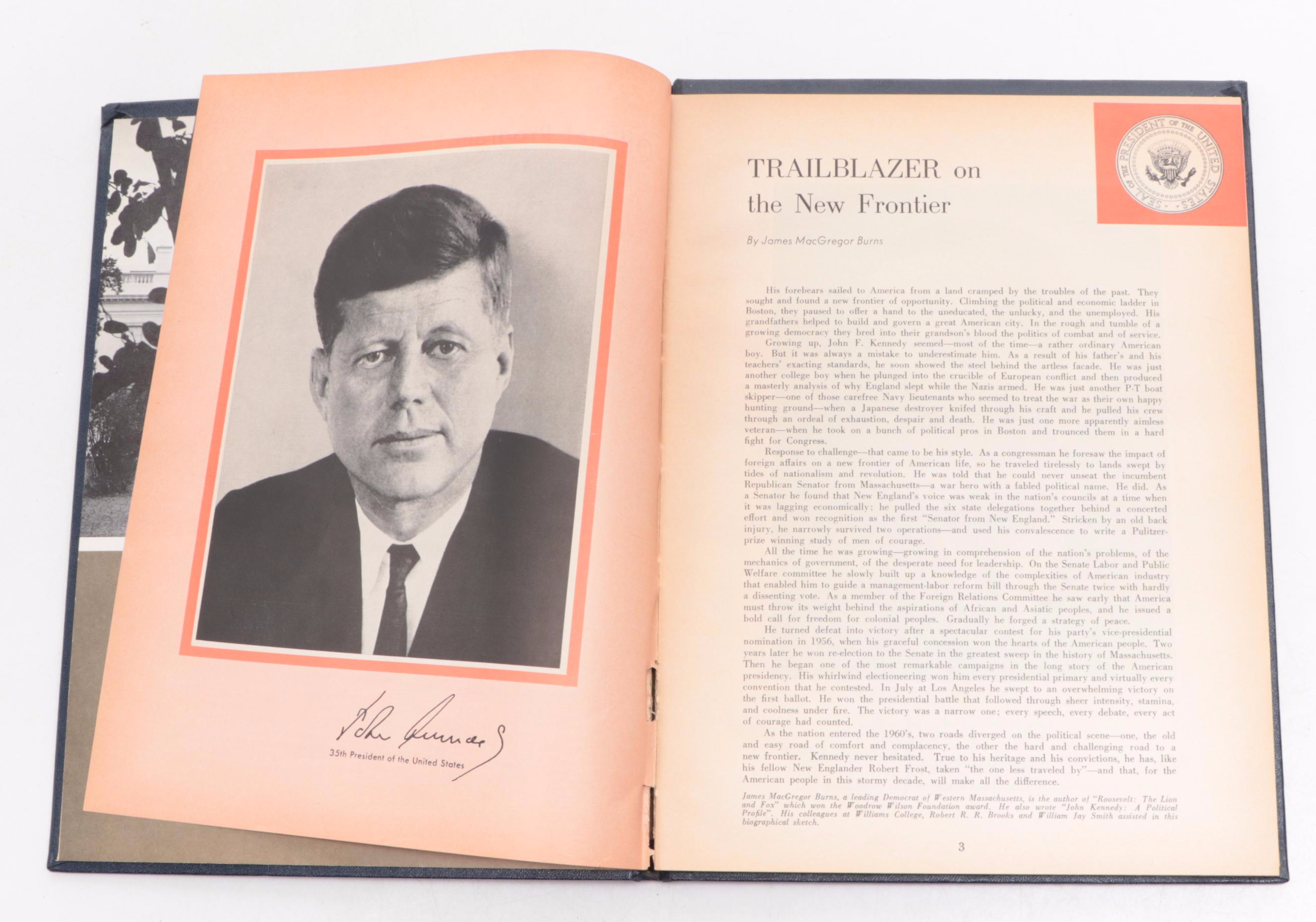 Signed Limited DeLuxe Edition Kennedy-Johnson Official Inauguration ...