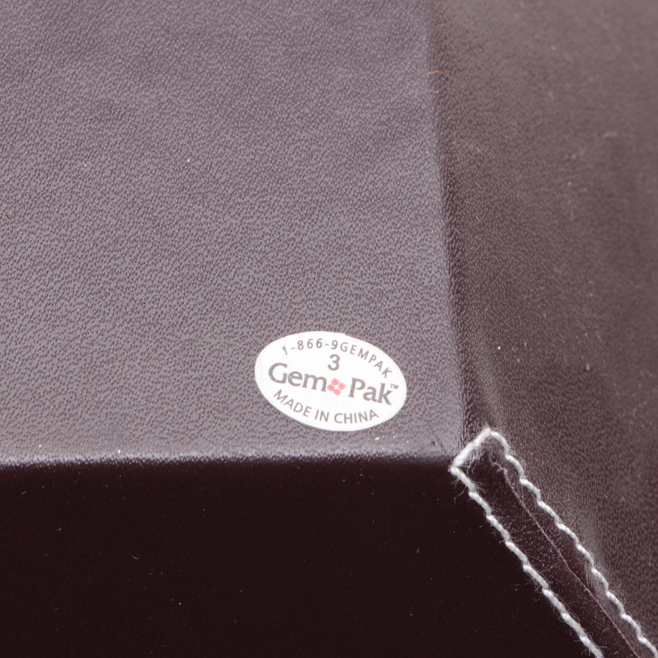 Faux Ostrich Travel Watch Cases and GemPak Faux Leather Vanity Tray EBTH