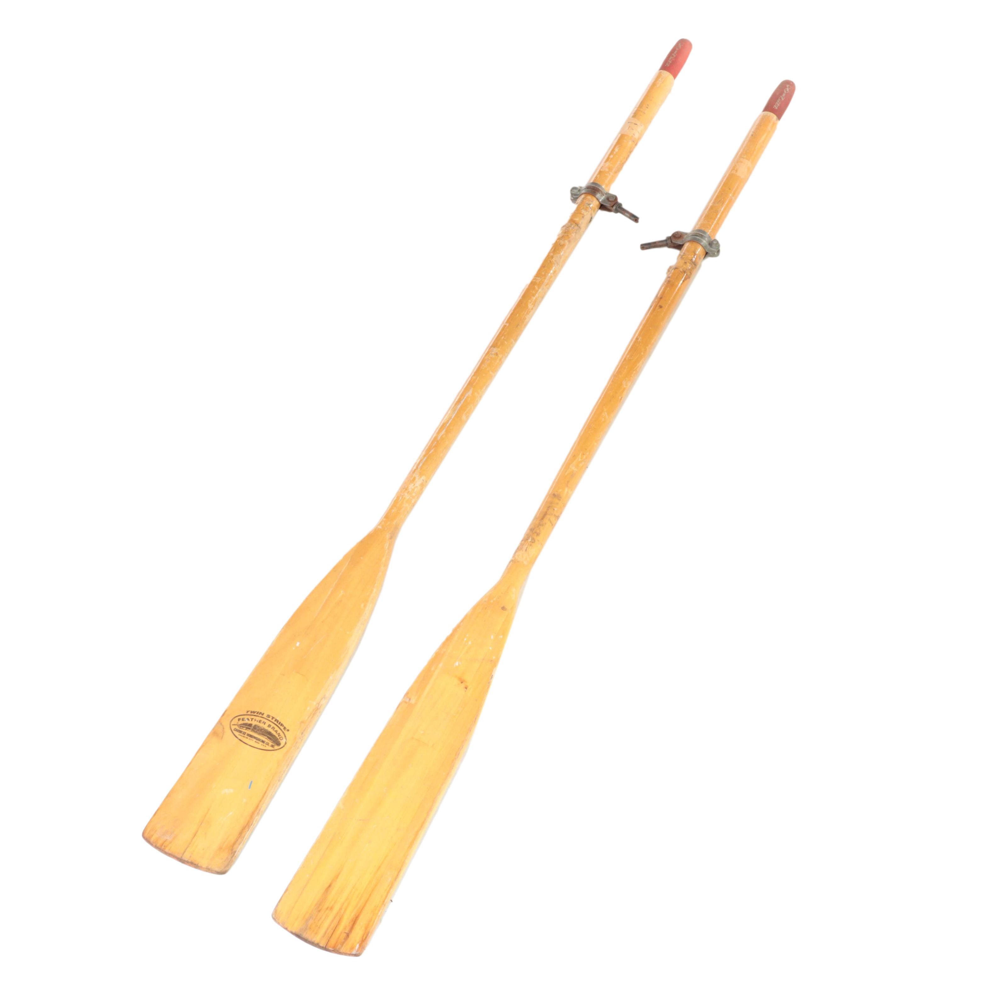 Twin Stripe Canoe Wooden Oars from Feather Brand EBTH