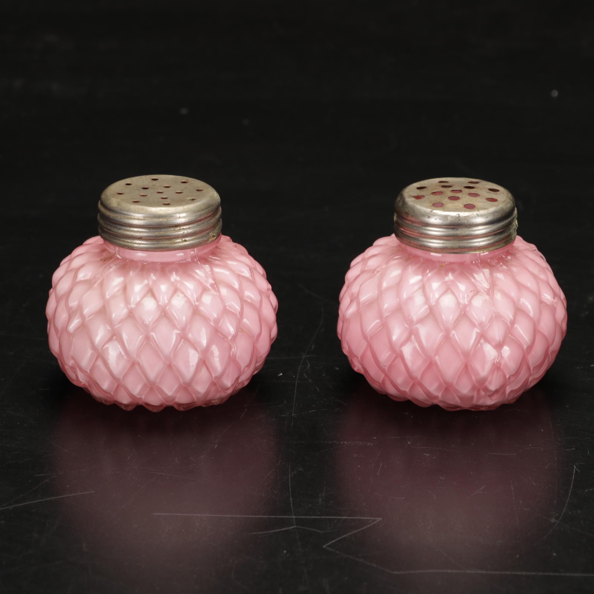 pyrex-gooseberry-pink-cinderella-mixing-bowls-with-other-tableware-ebth