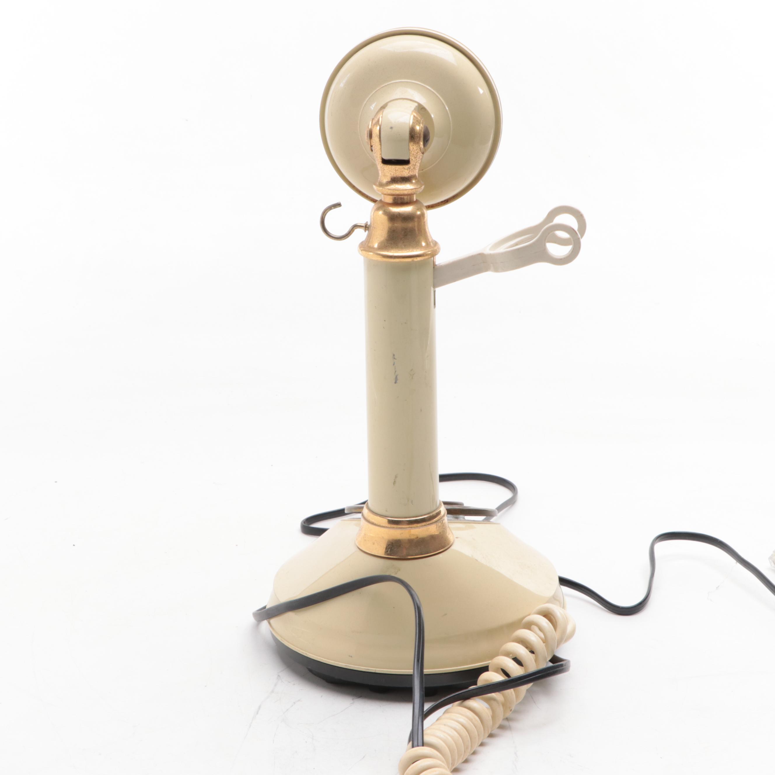 DecoTel with Other Candlestick and Rotary Dial Telephones, Mid to Late