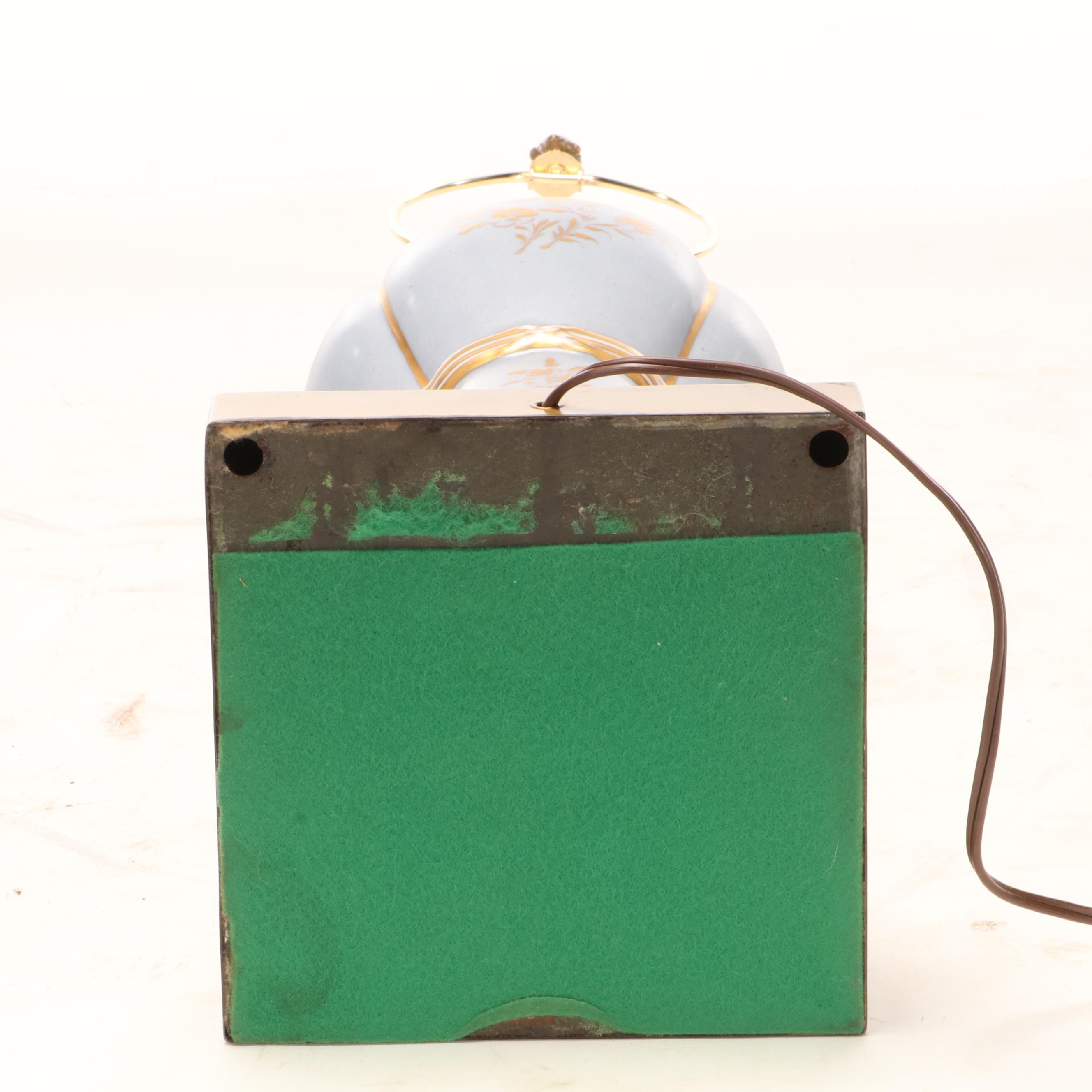 Paul Hanson Sèvres Style HandPainted Powder Blue Porcelain Urn Table