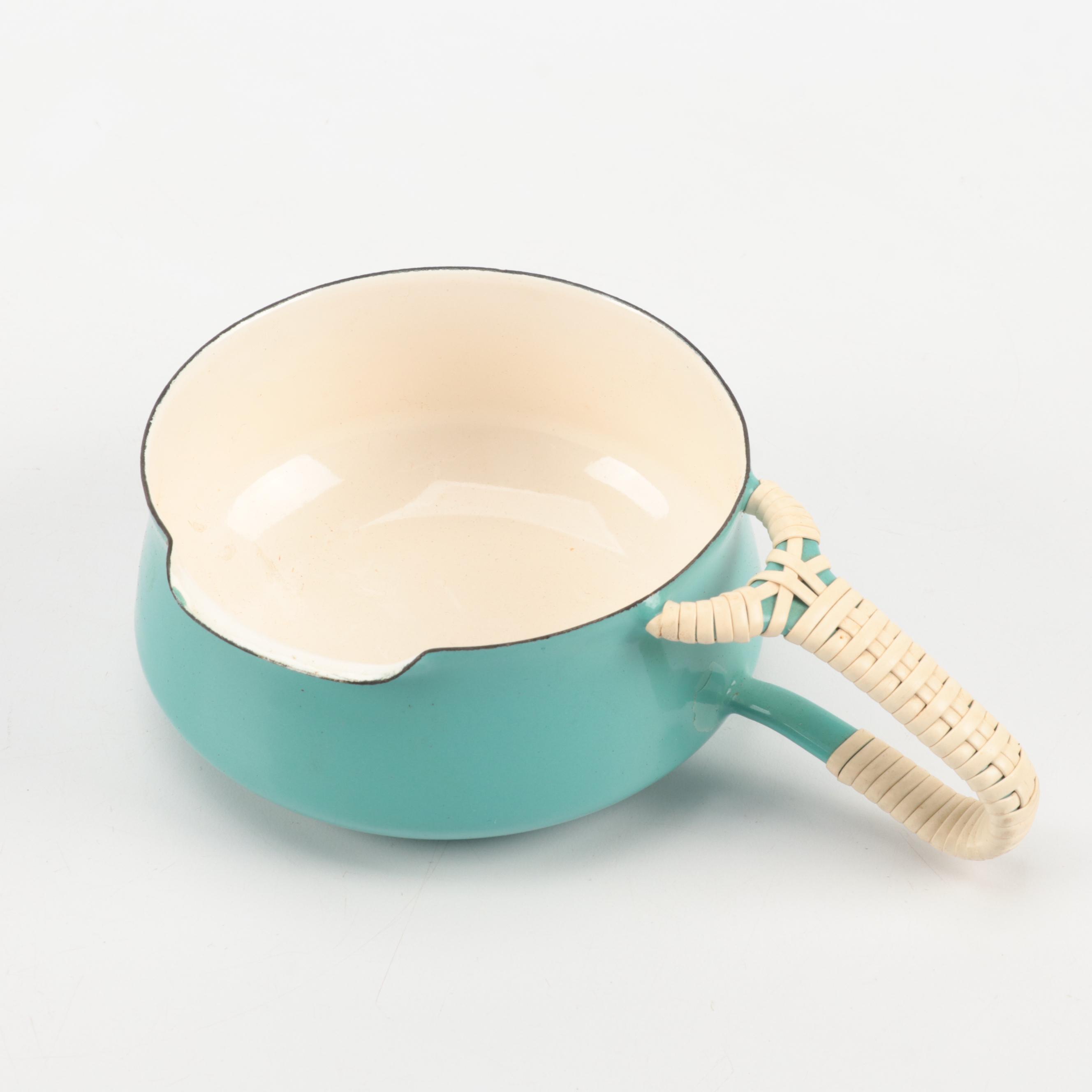 Danish Modern Dansk "Kobenstyle" Teal Enameled Pots and Pans EBTH