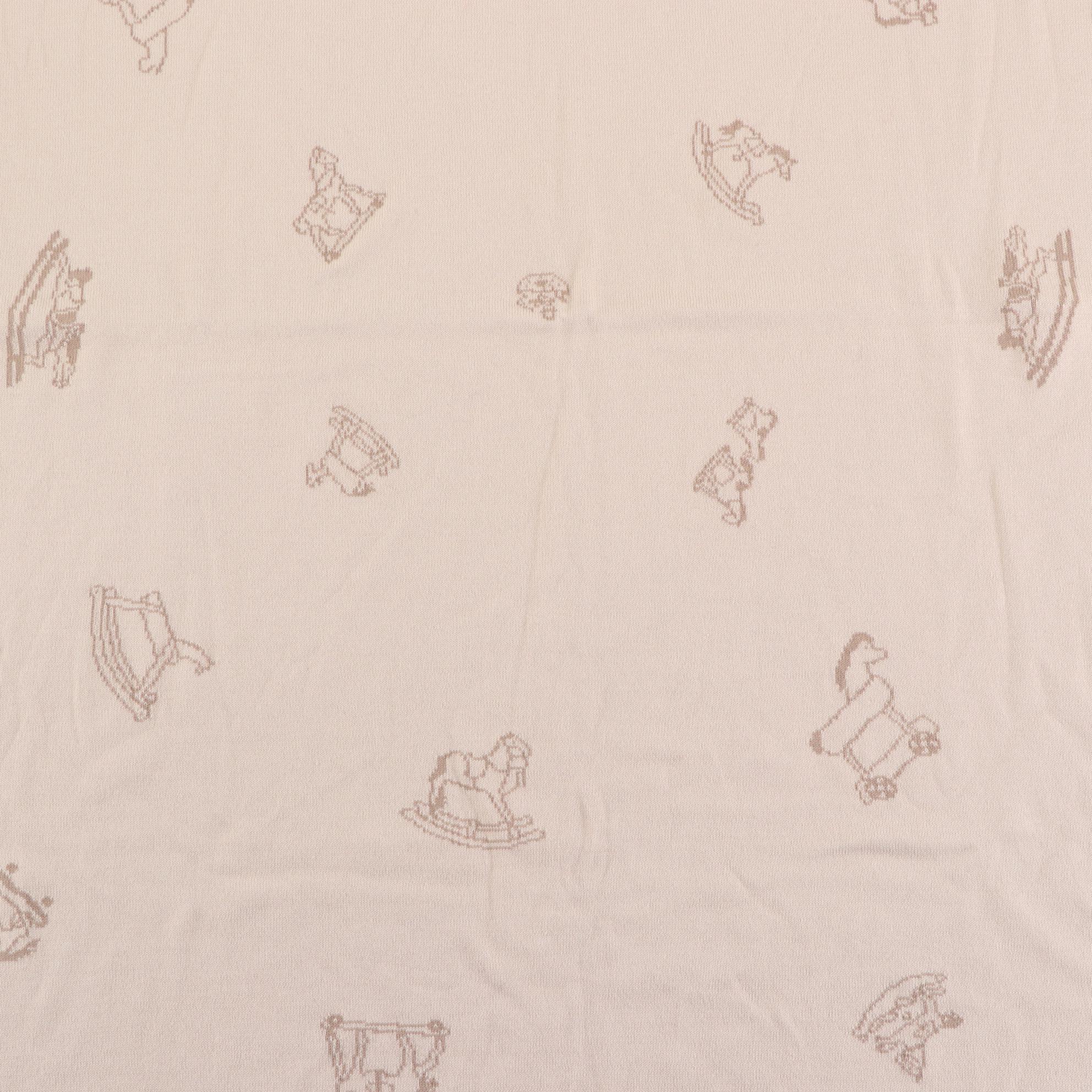 Hermès Adada Baby Rocking Horse Reversible Knit Blanket in Cotton EBTH