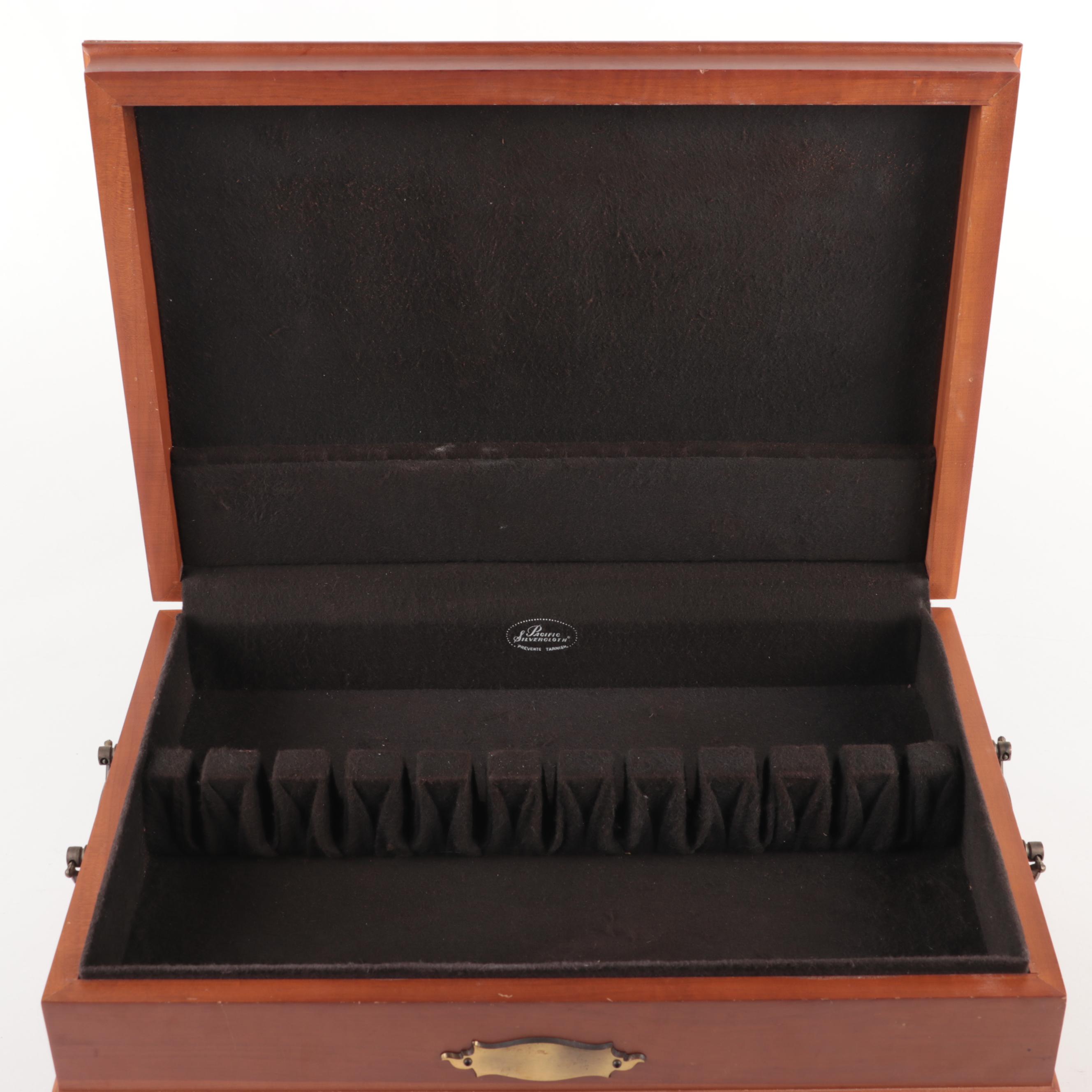 Wooden Flatware Storage Chest EBTH