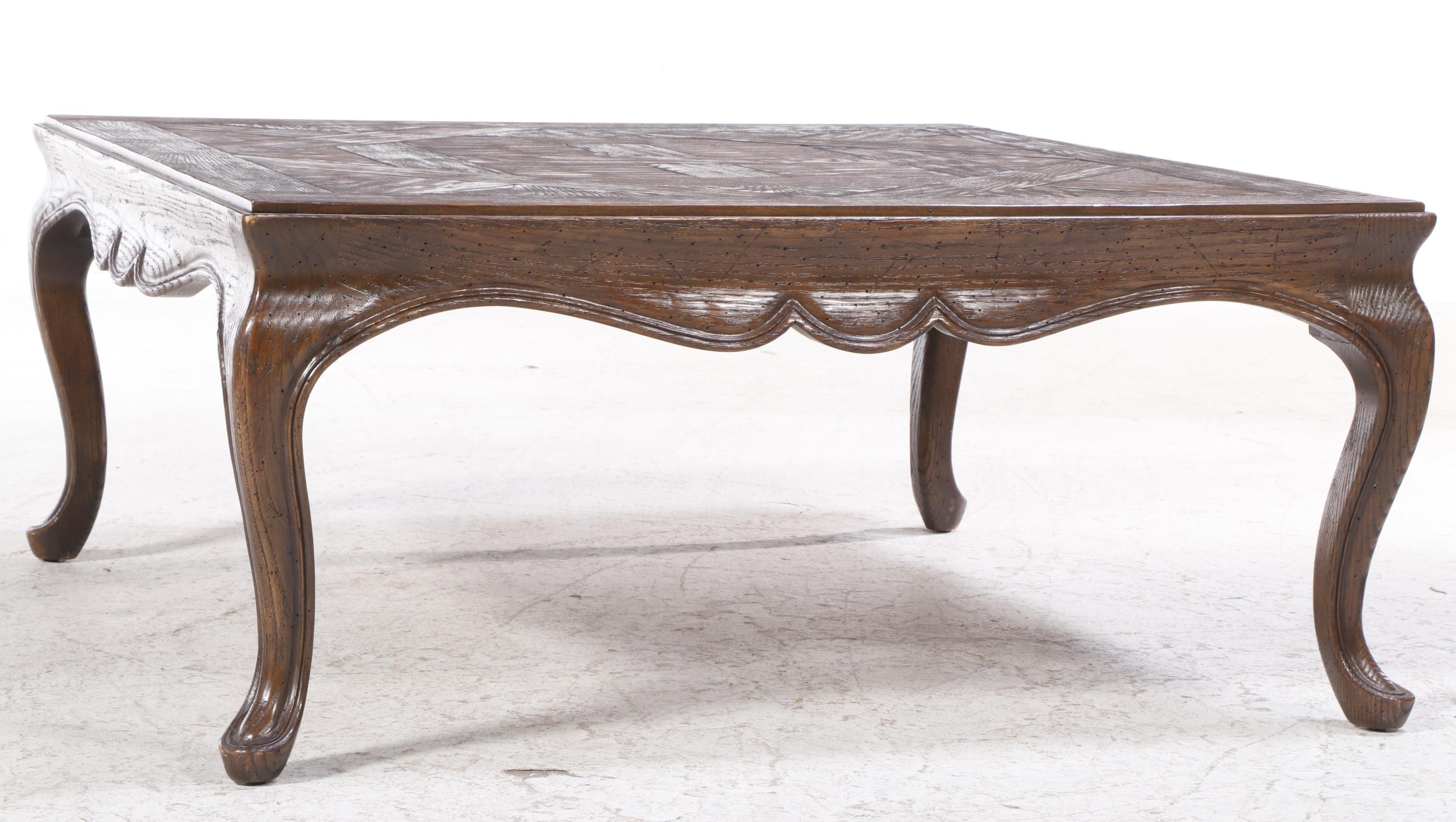 Pine Shop French Provincial Style Oak Coffee Table EBTH