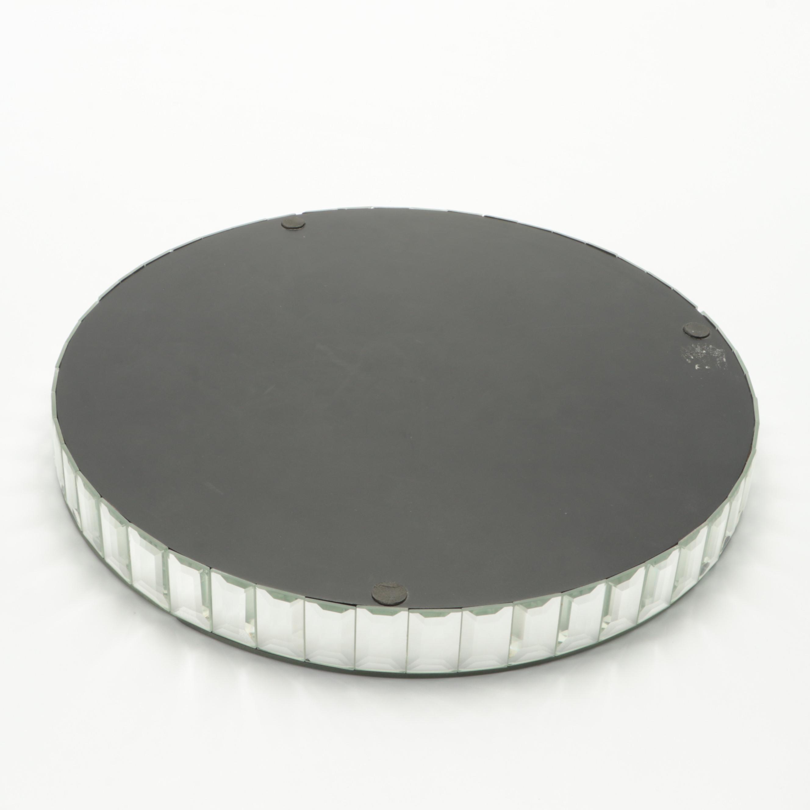 Z Gallerie Mirrored Candle Holders with Other Mirrored Tray EBTH