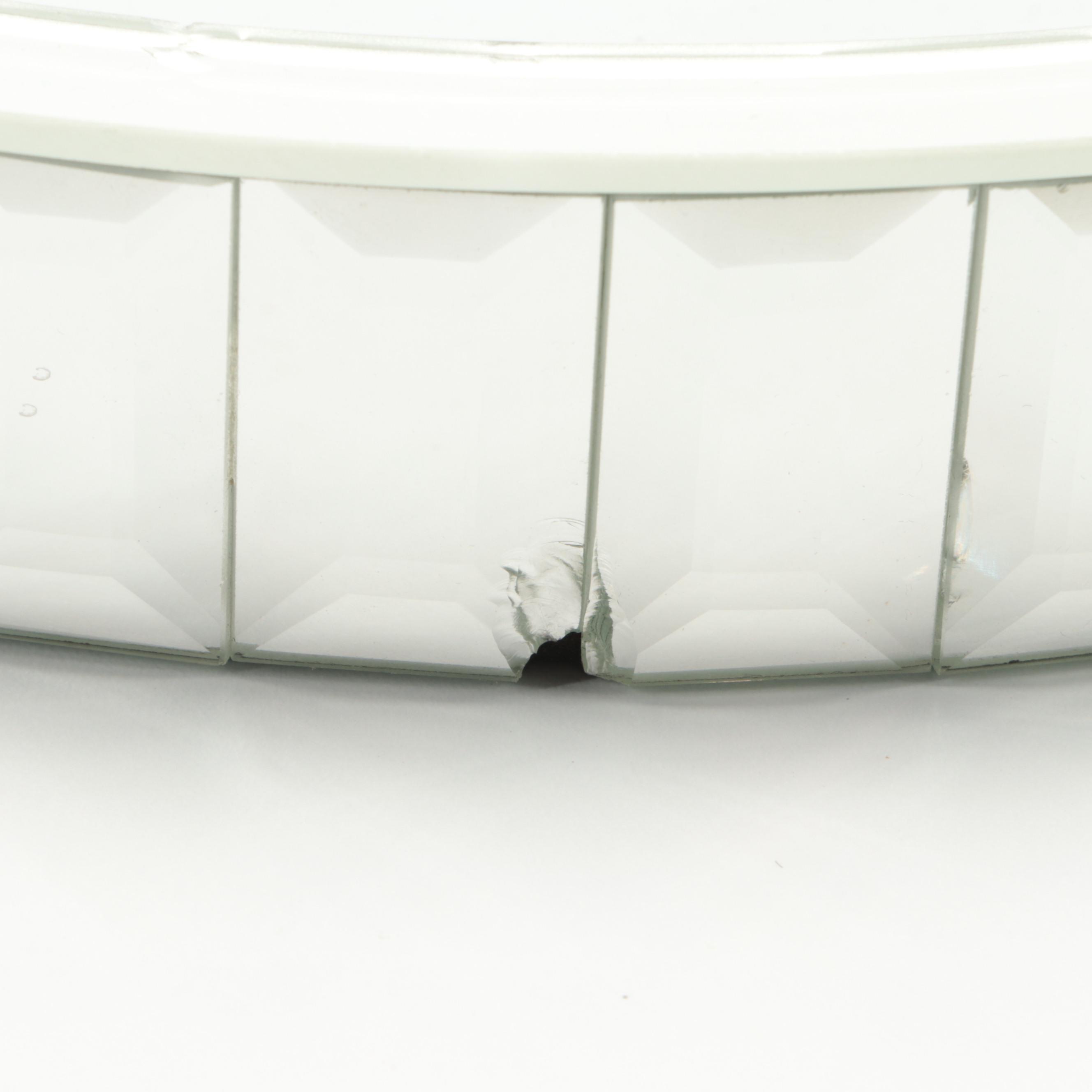 Z Gallerie Mirrored Candle Holders with Other Mirrored Tray EBTH