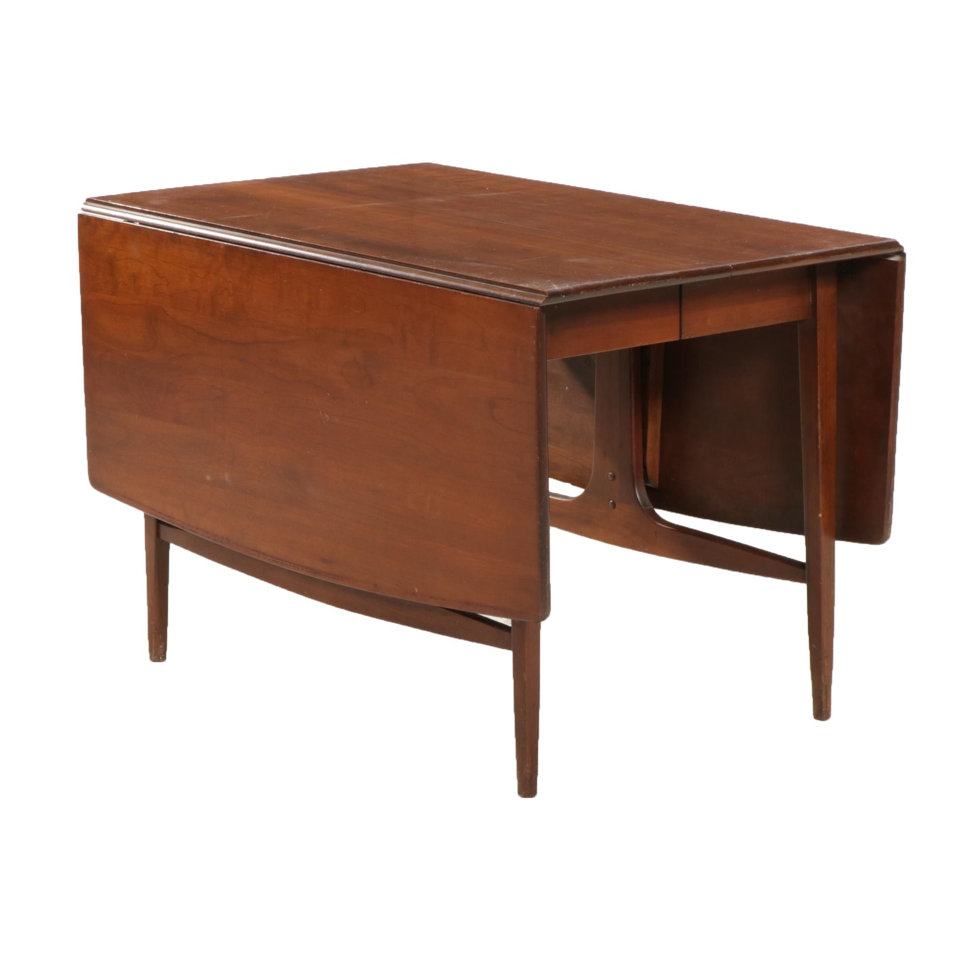 HeywoodWakefield Mid Century Modern Cherrywood Drop Leaf Extension