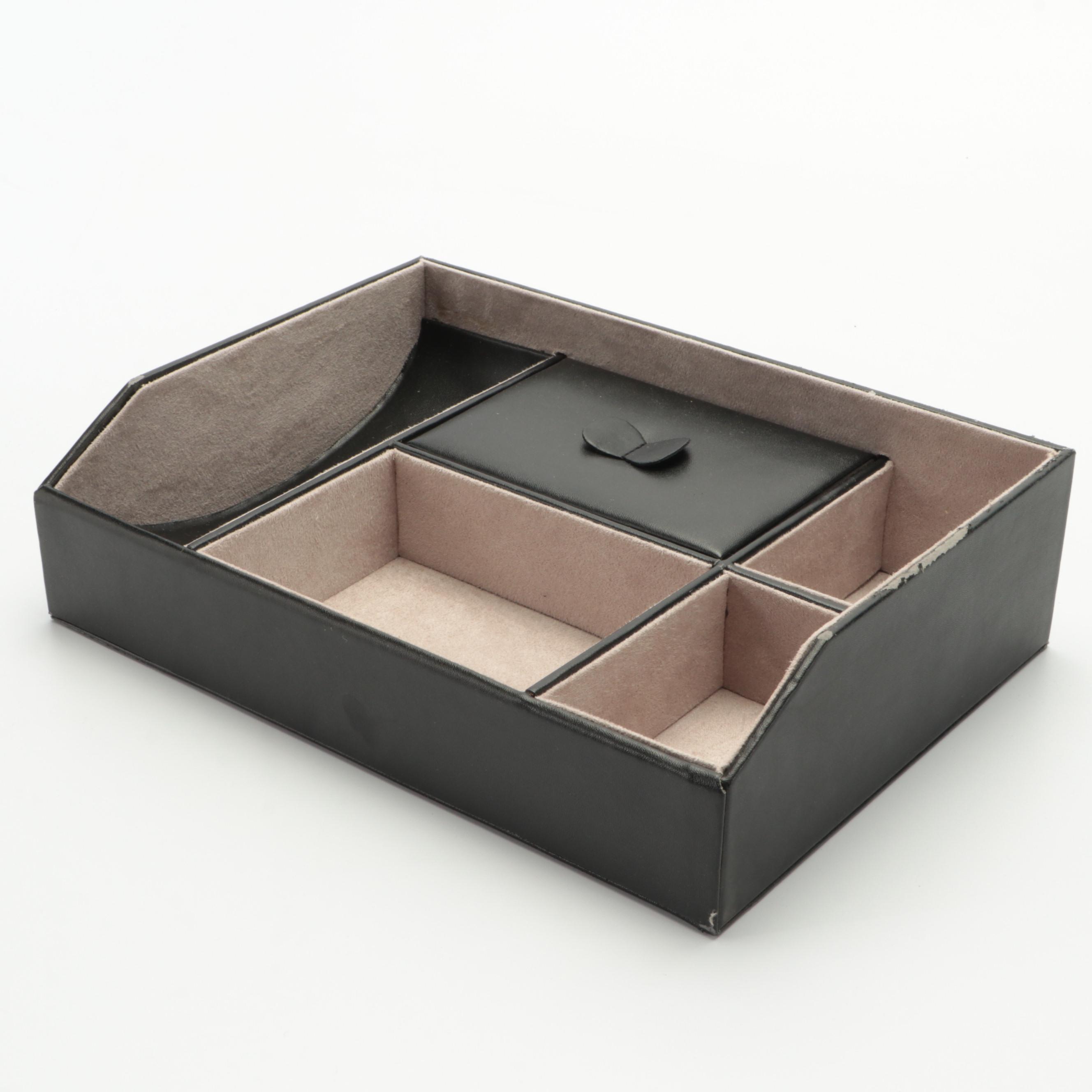Bonded Leather Watch Cases and Valet Tray EBTH