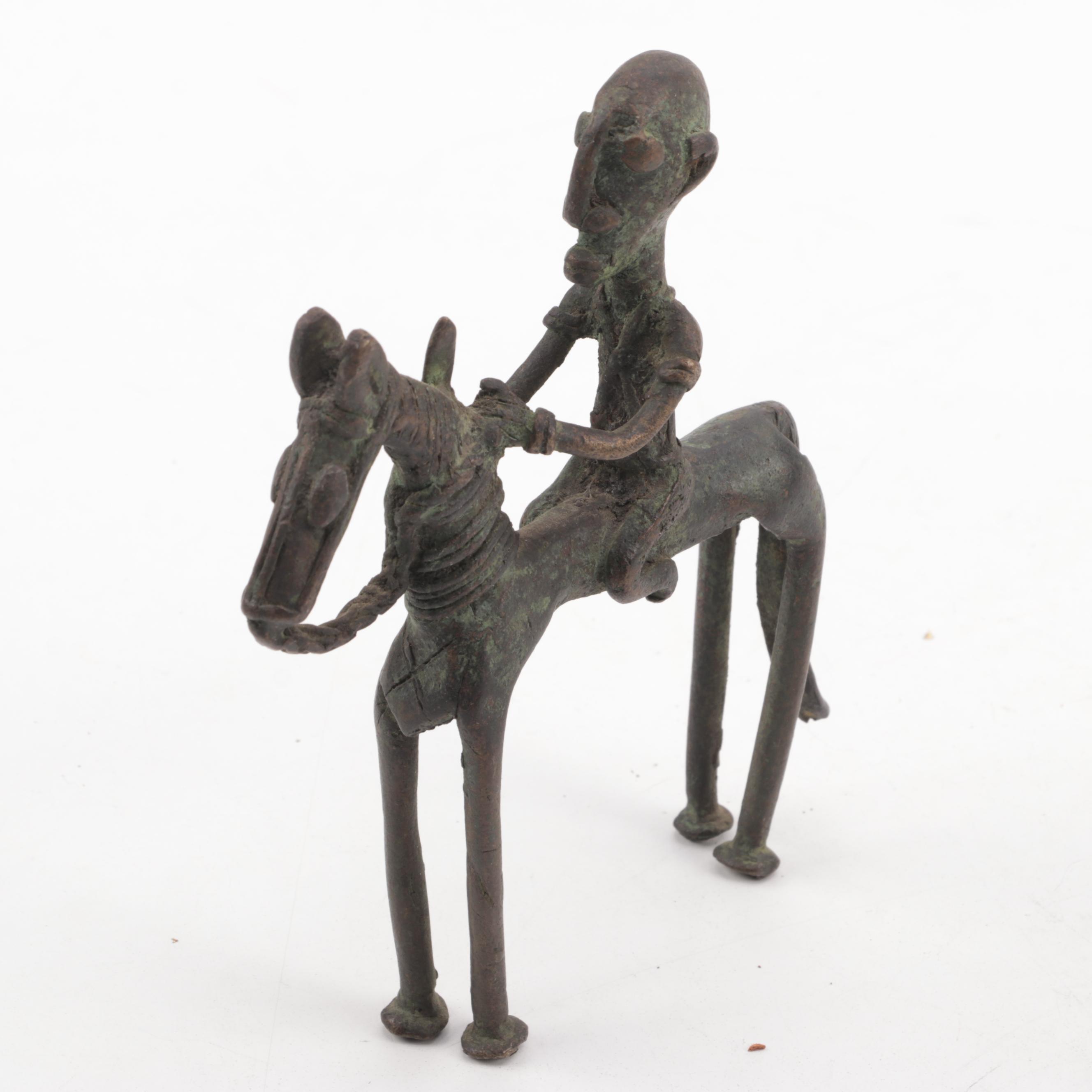West African Brass Figures Including Horseman, Circa 2000 EBTH