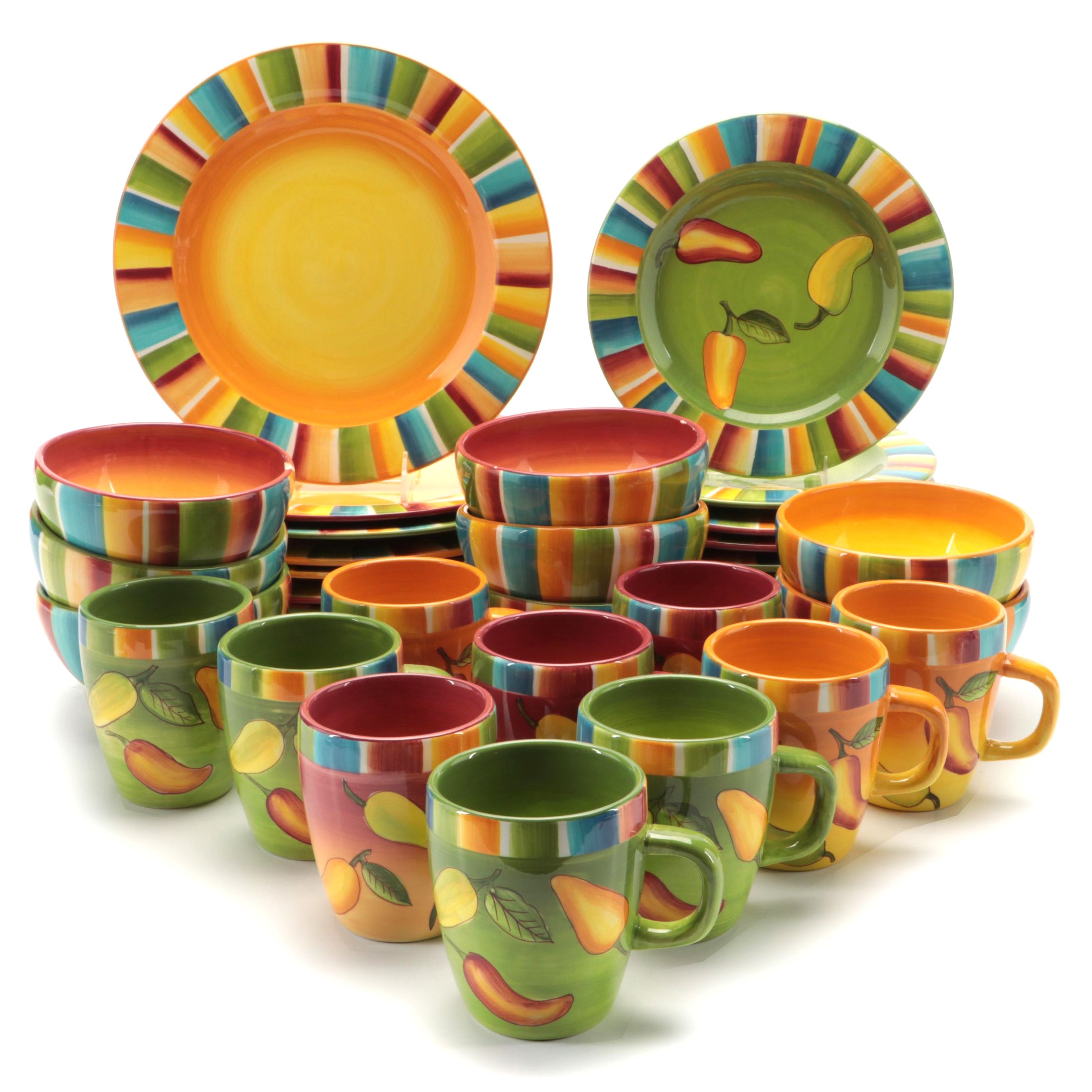 Noble Excellence "Hacienda" Ceramic Dinnerware EBTH