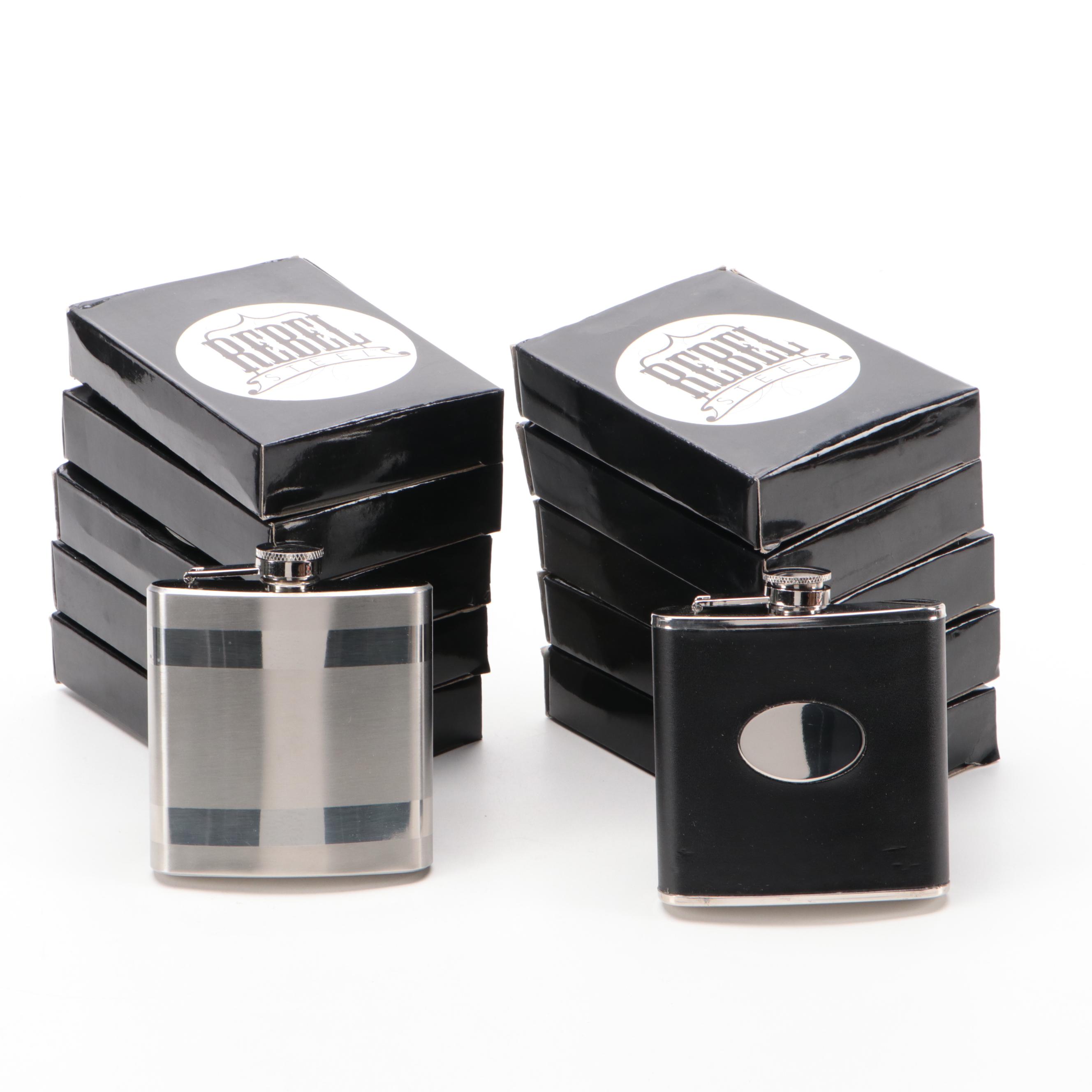 Rebel Steel Hip Flasks, Binocular Flask and More EBTH