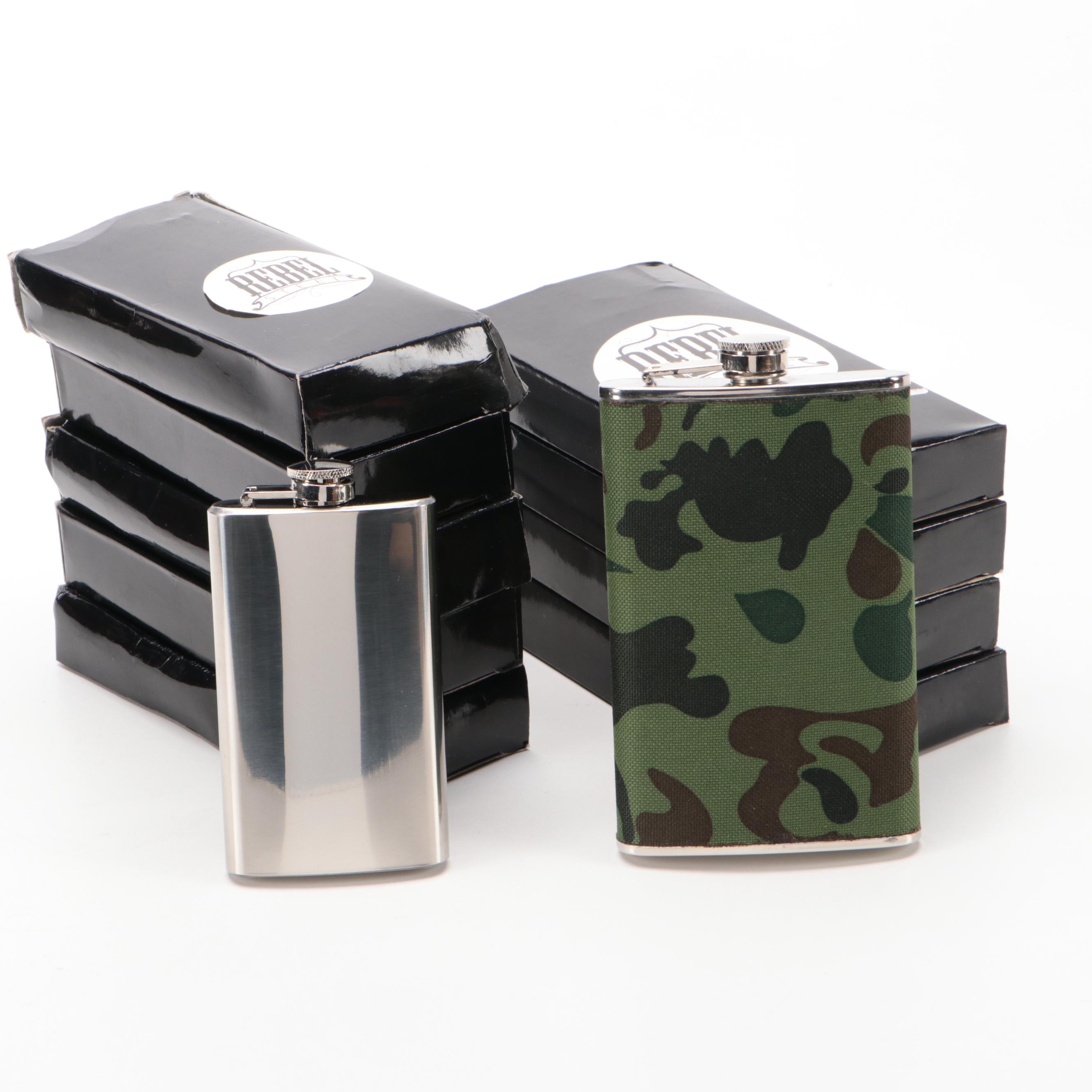 Rebel Steel Hip Flasks, Binocular Flask and More EBTH