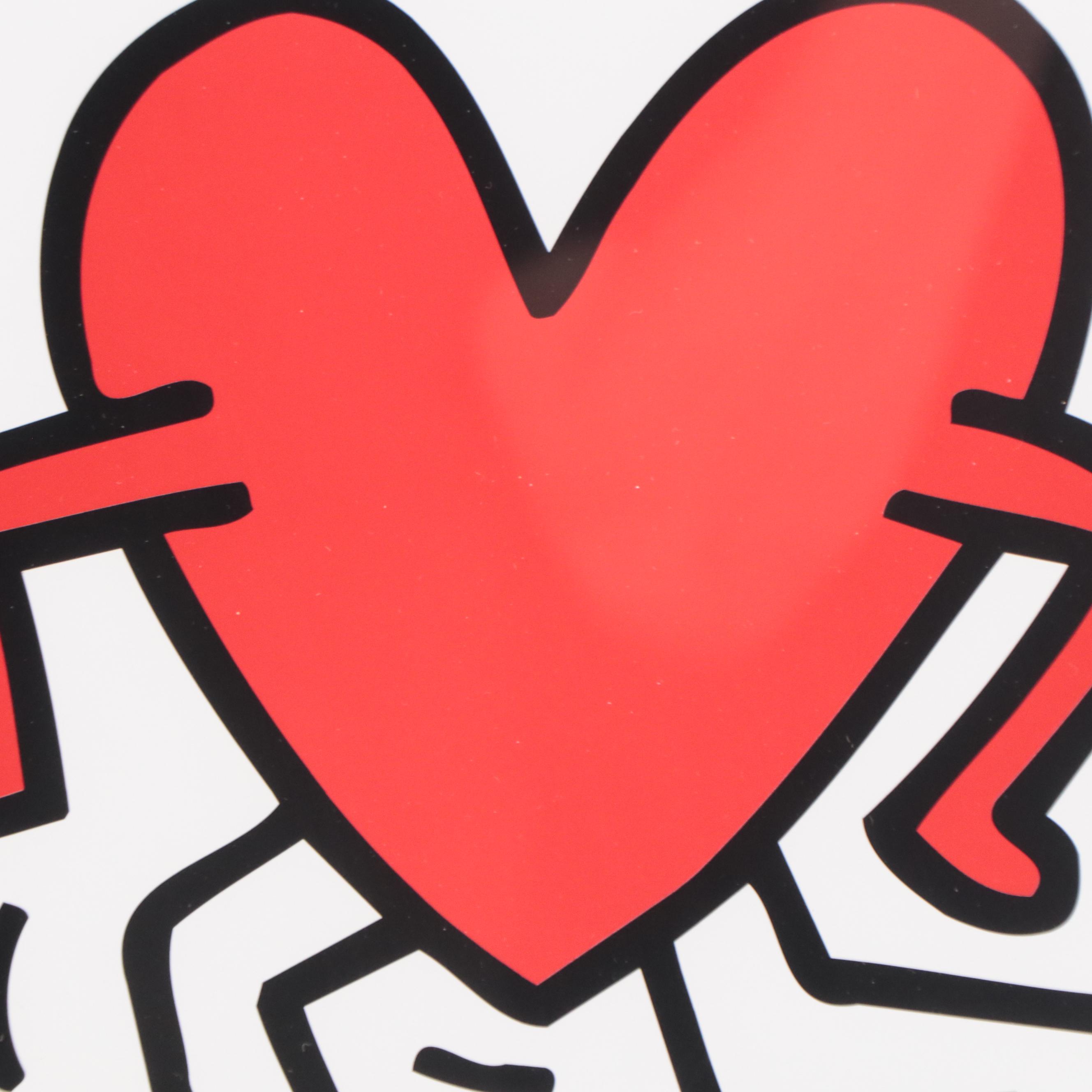 Offset Lithograph of Running Heart After Keith Haring EBTH