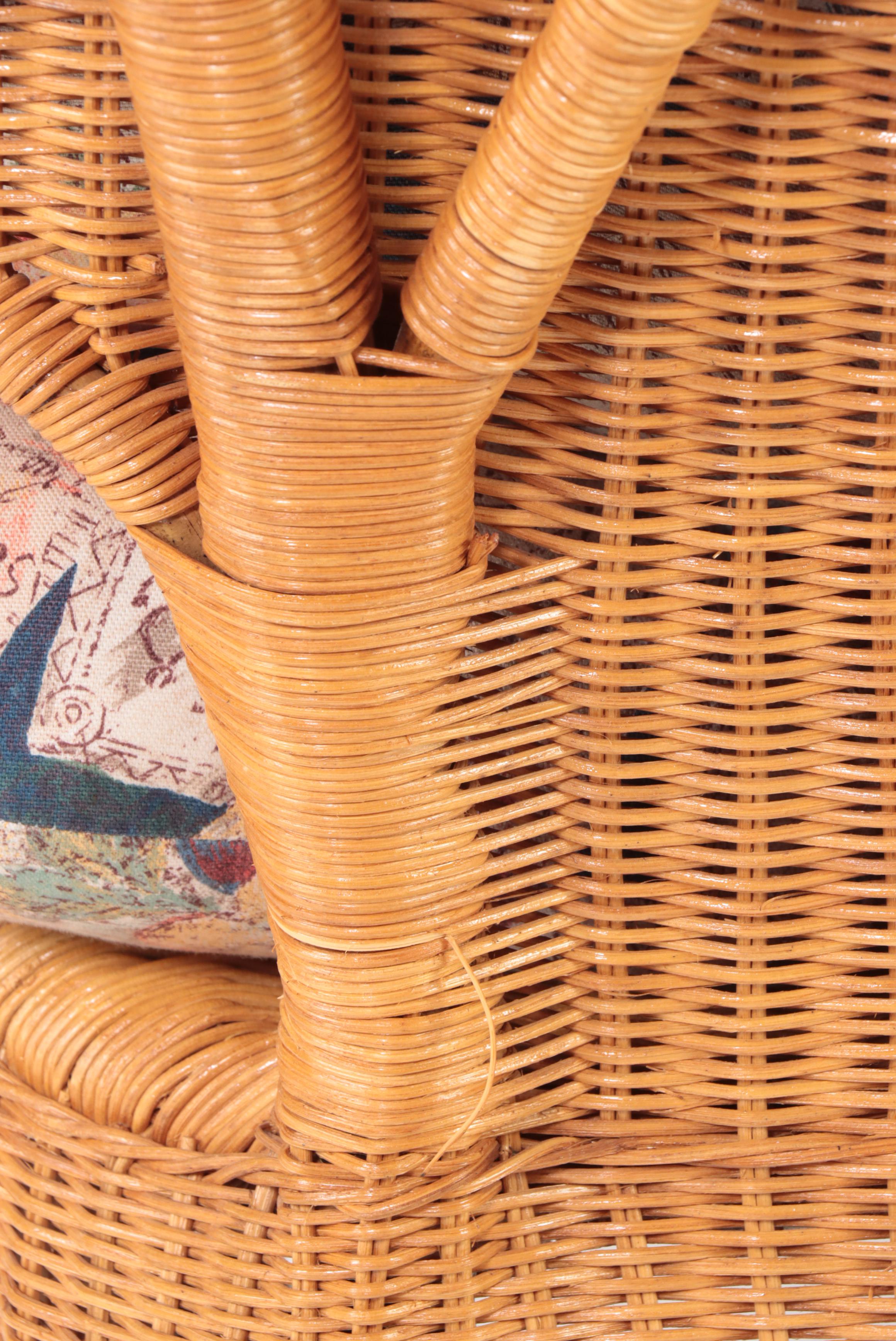 Rattan and Wicker Patio Loveseat EBTH