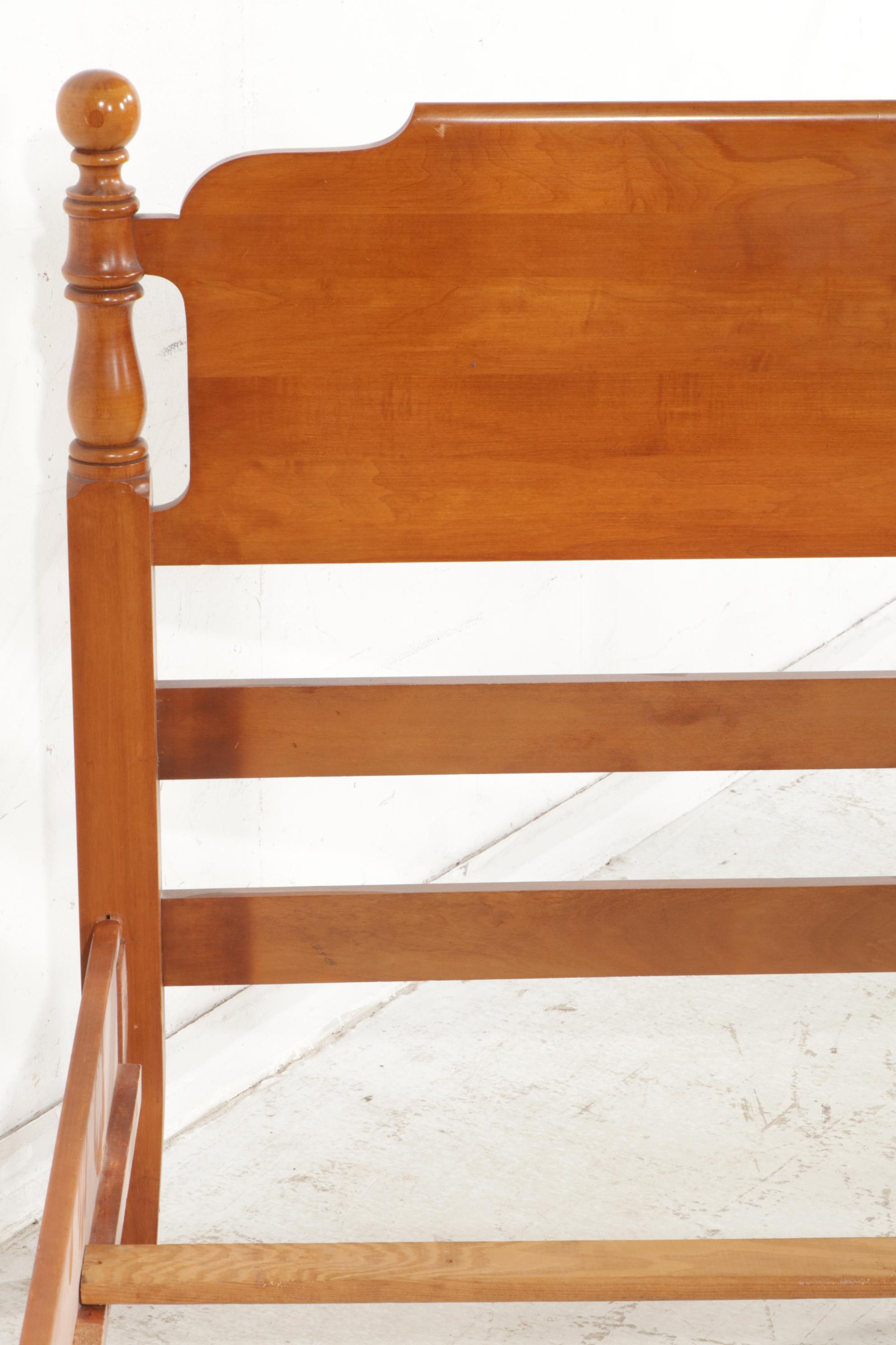 Kling Furniture Co. Early American Style Maple Twin Bed Frames with