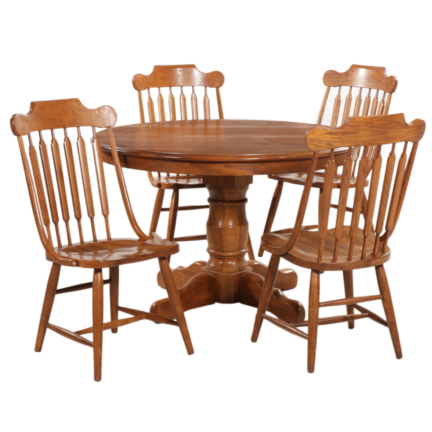 Richardson Brothers Victorian Style Oak Dining Table and Chairs EBTH