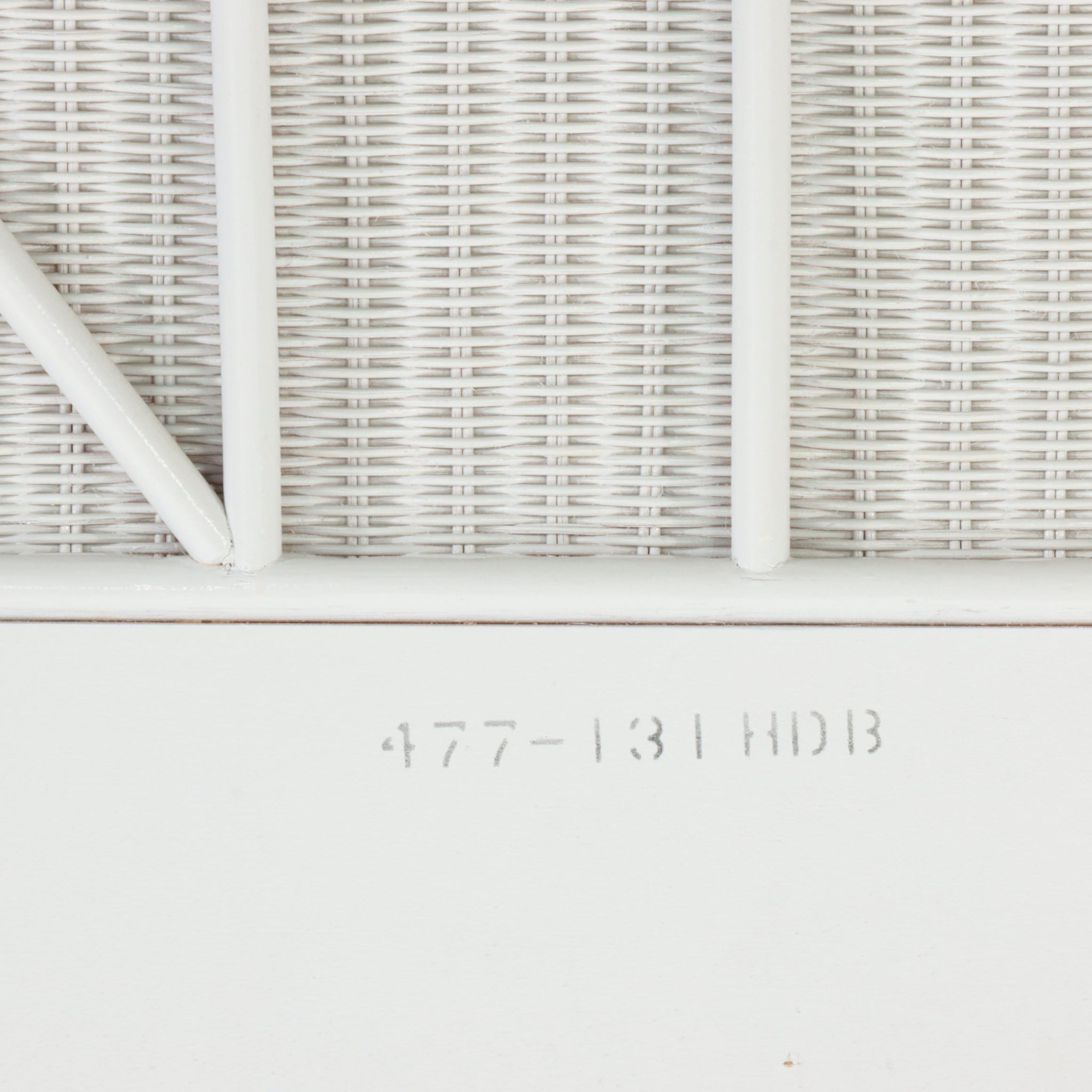 Two Lexington/Henry Link WhitePainted Wicker Twin Headboards and