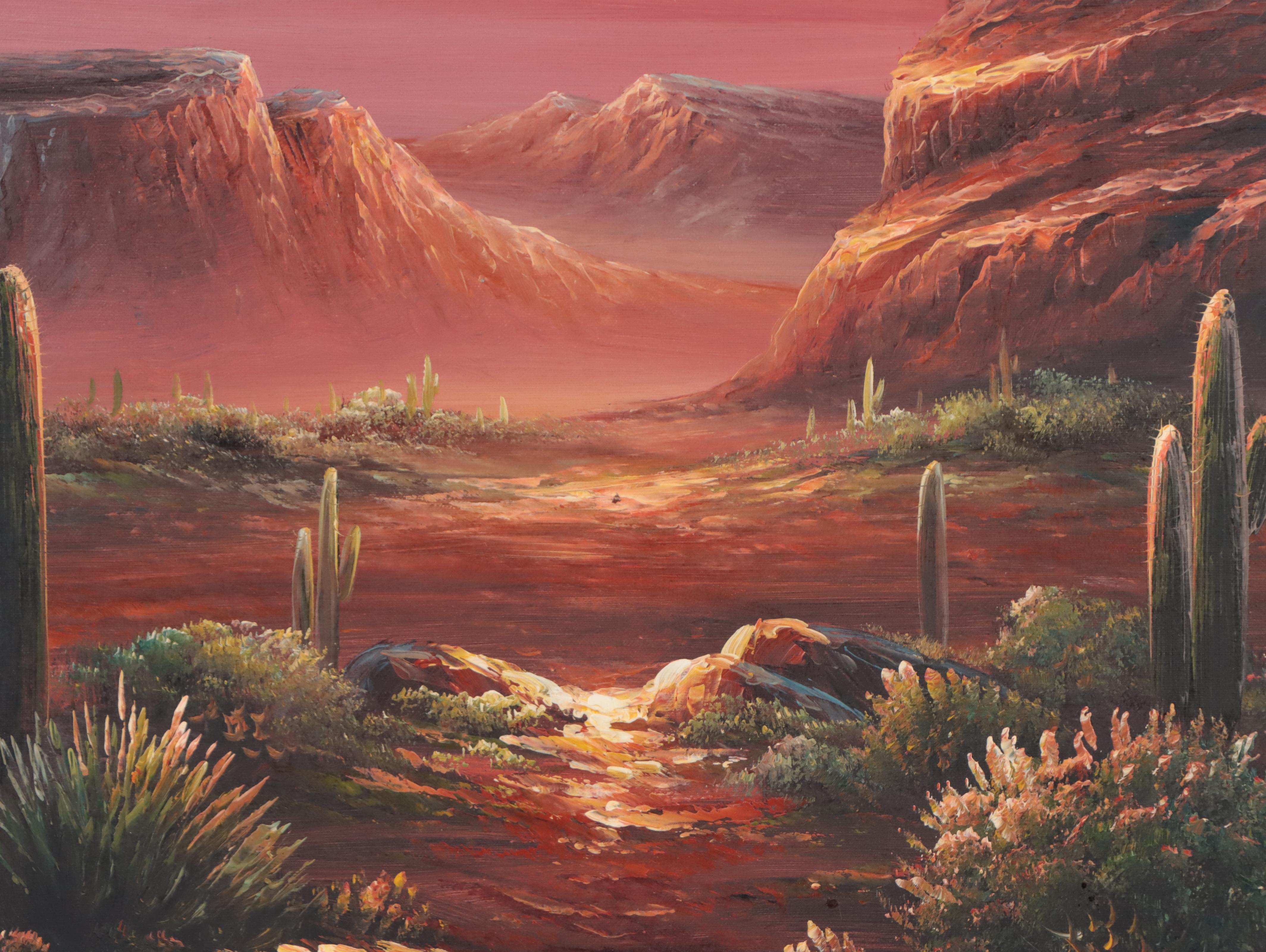 B. Duggan Southwest Desert Landscape Oil Painting | EBTH