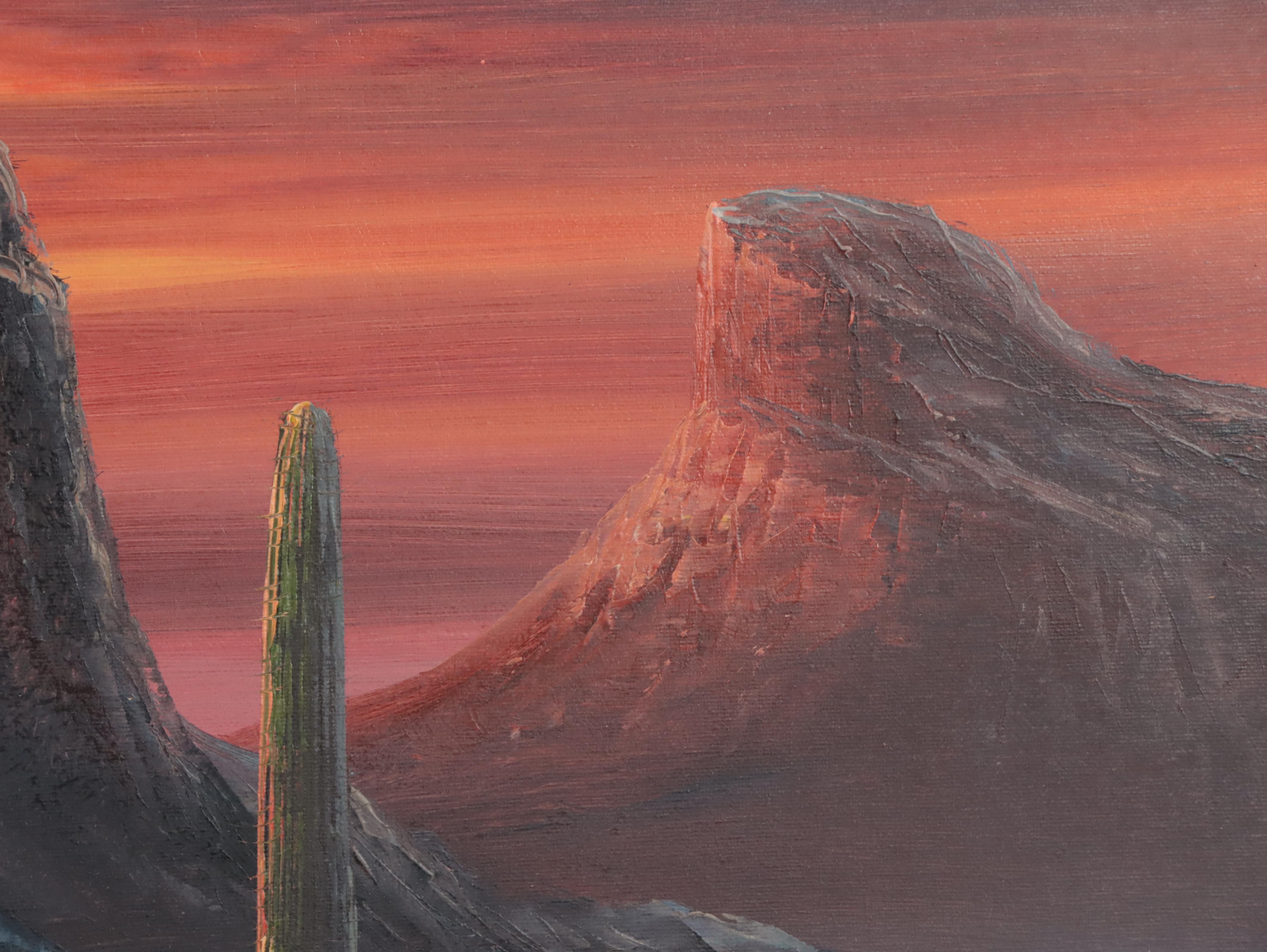 B. Duggan Southwest Desert Landscape Oil Painting | EBTH