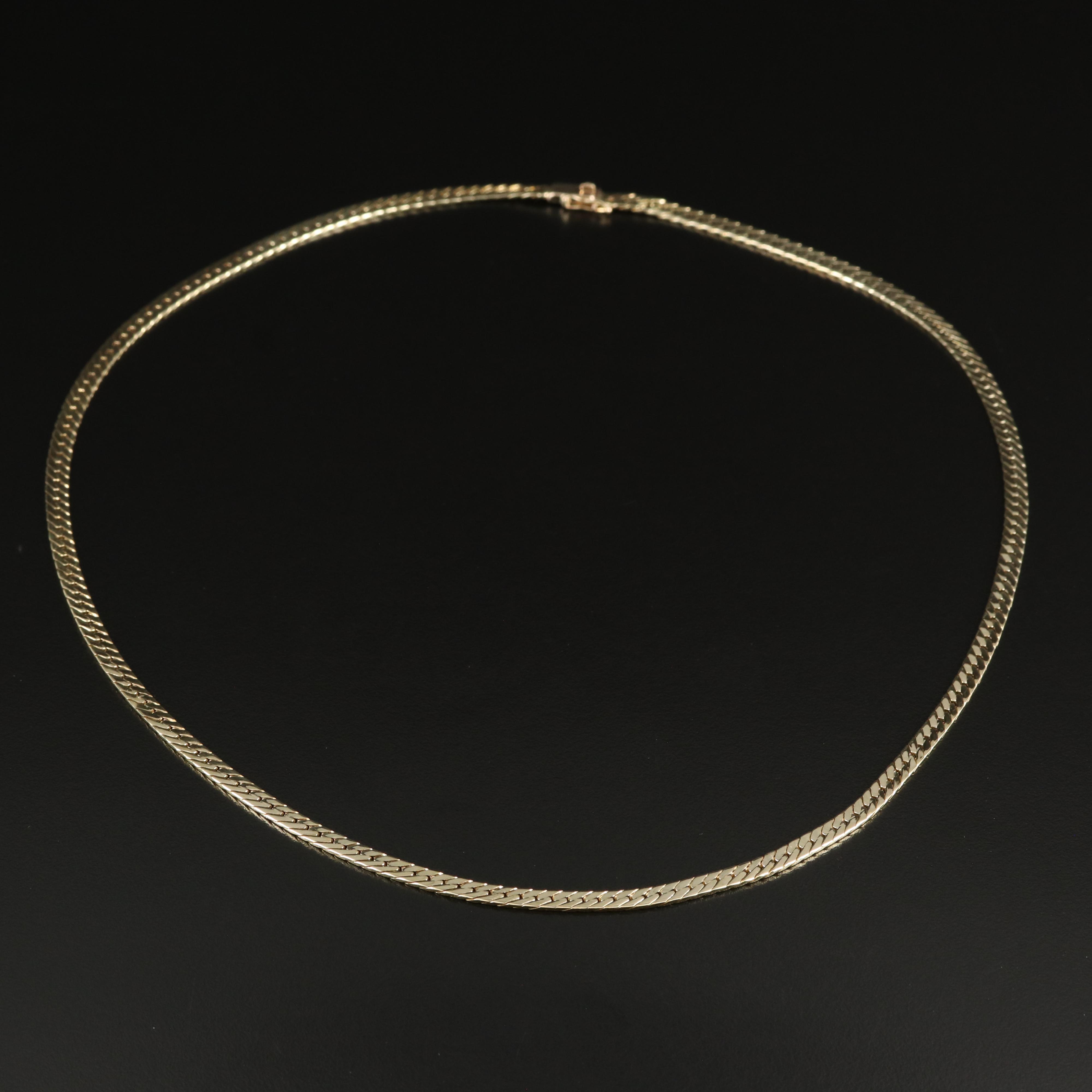 14k-herringbone-necklace-ebth