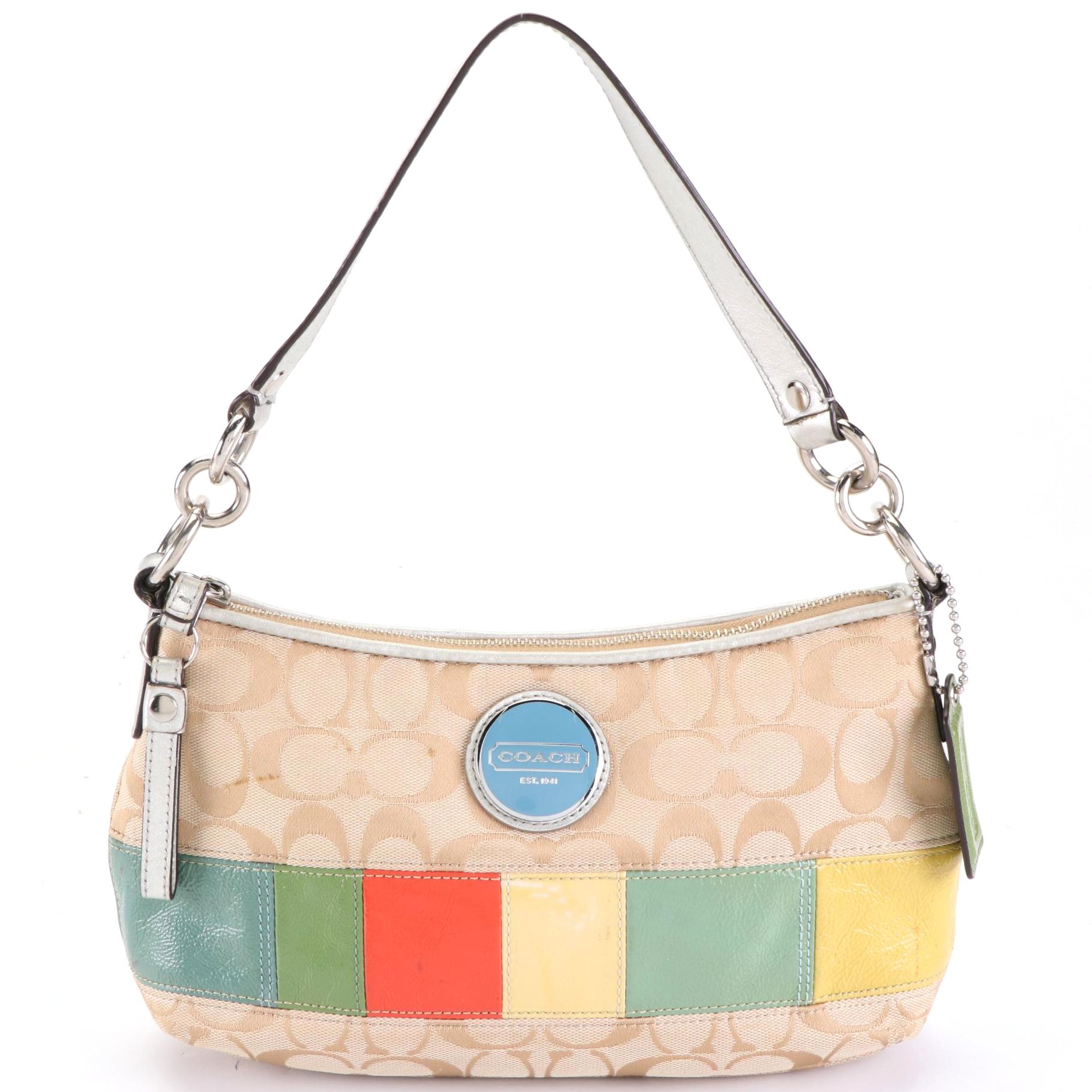 Coach Signature Collection Multicolored Shoulder Bag with Crossbody ...