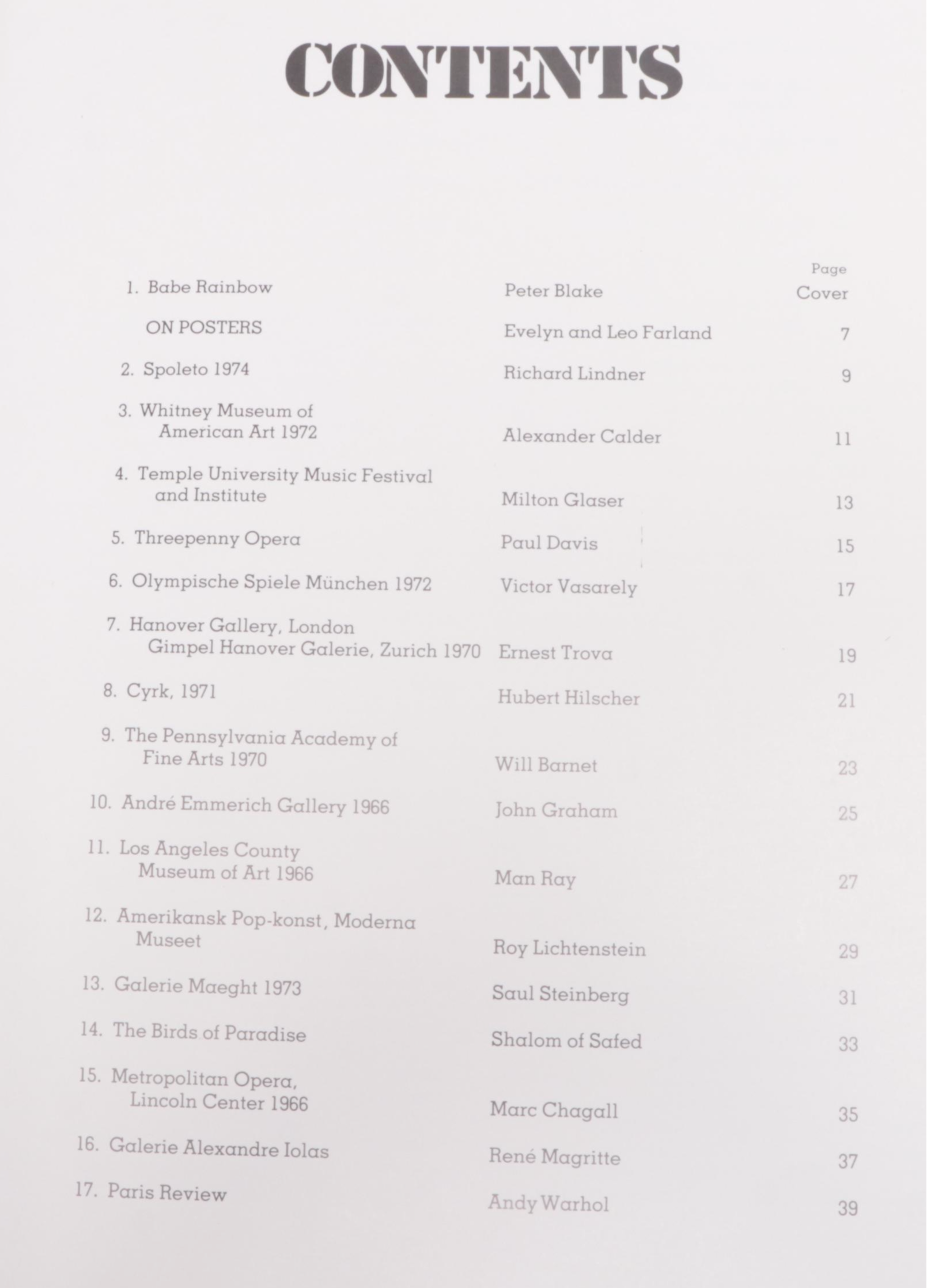 "Posters by Painters 29 Posters by Famous Artists" by Evelyn and Leo