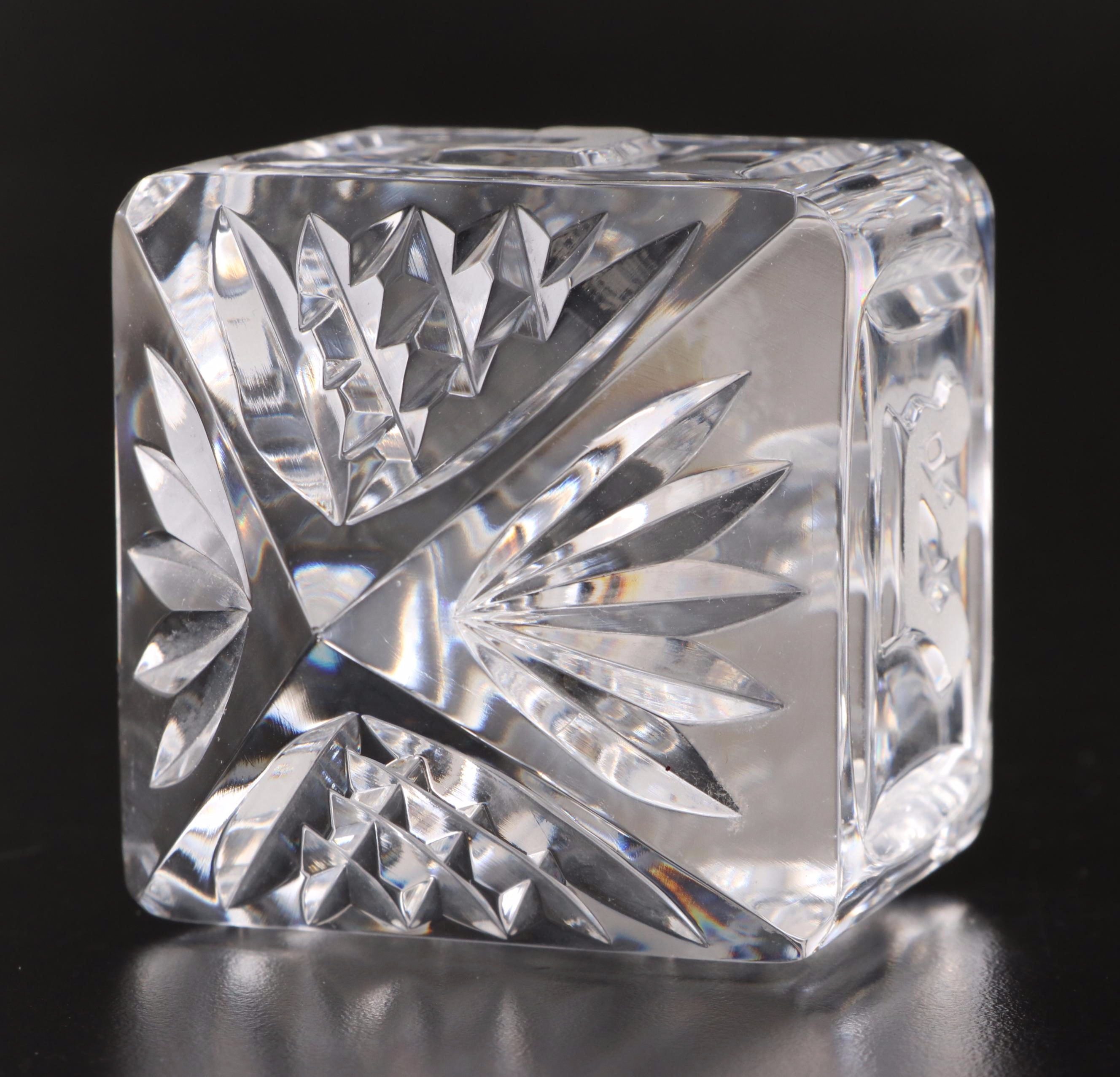 Waterford Crystal Dreidel and Star of David Paperweights EBTH