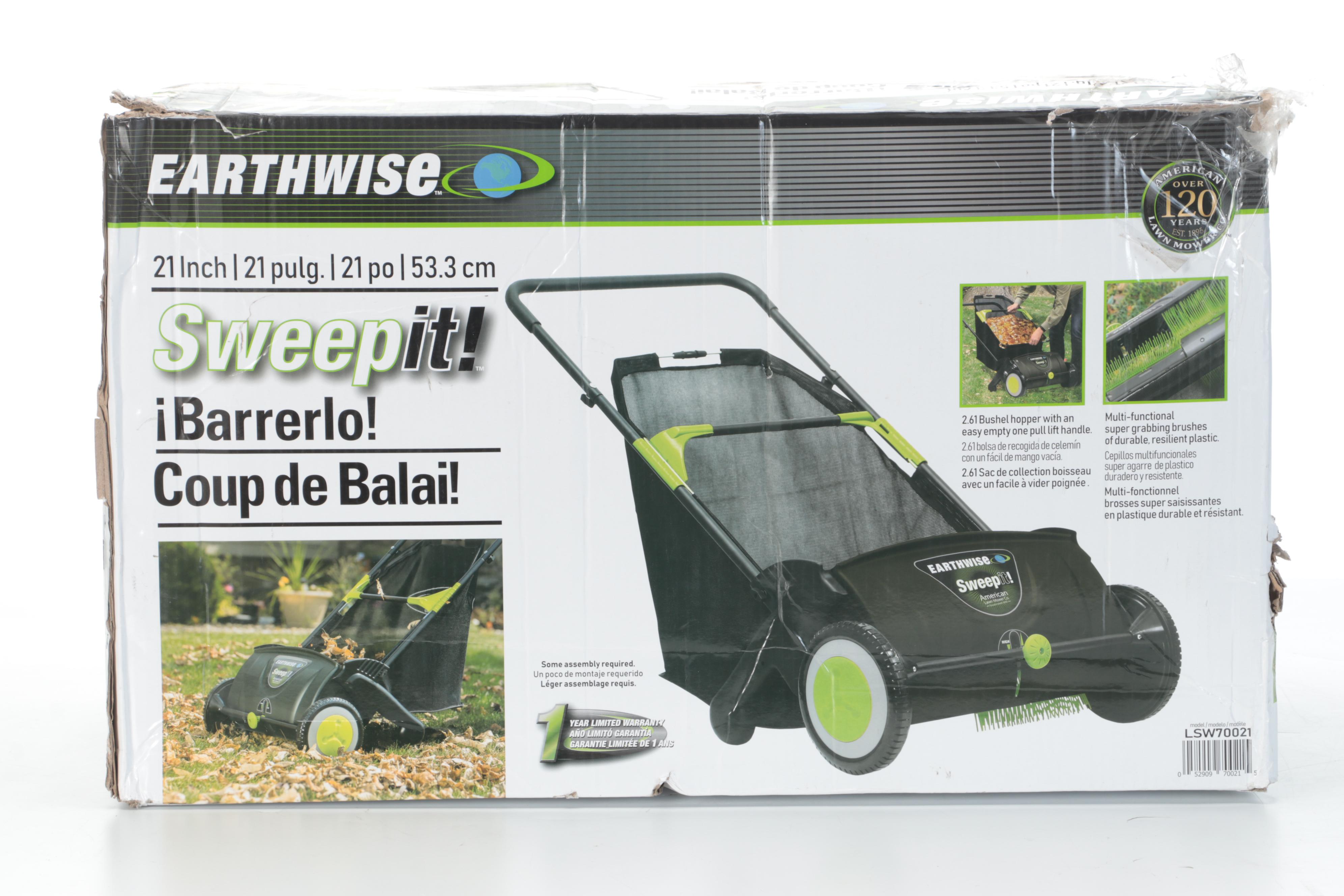 Earthwise Sweep It! Push Leaf and Grass Lawn Sweeper EBTH