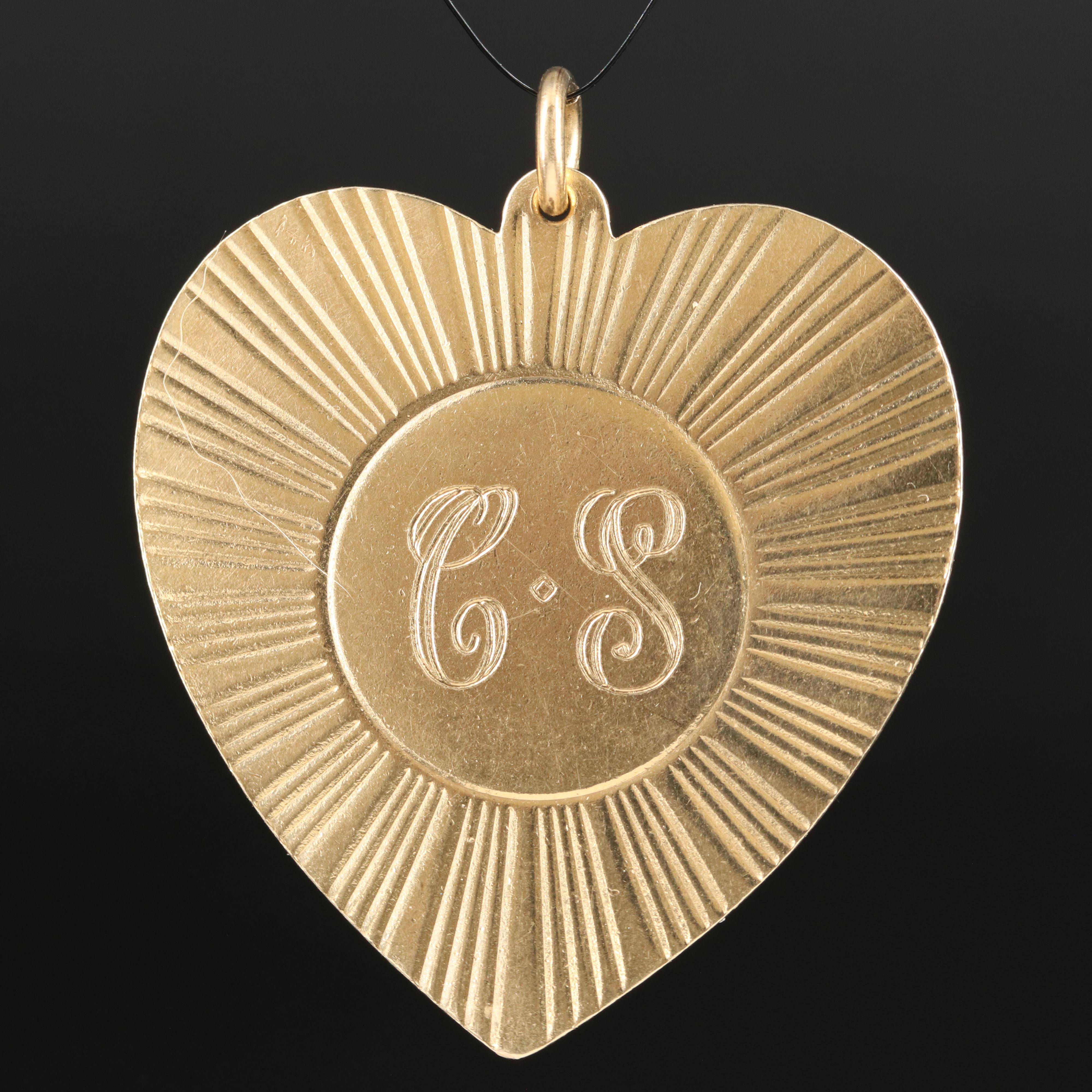 10K and 14K Cubic Zirconia, Ruby and Spinel Heart Locket | EBTH