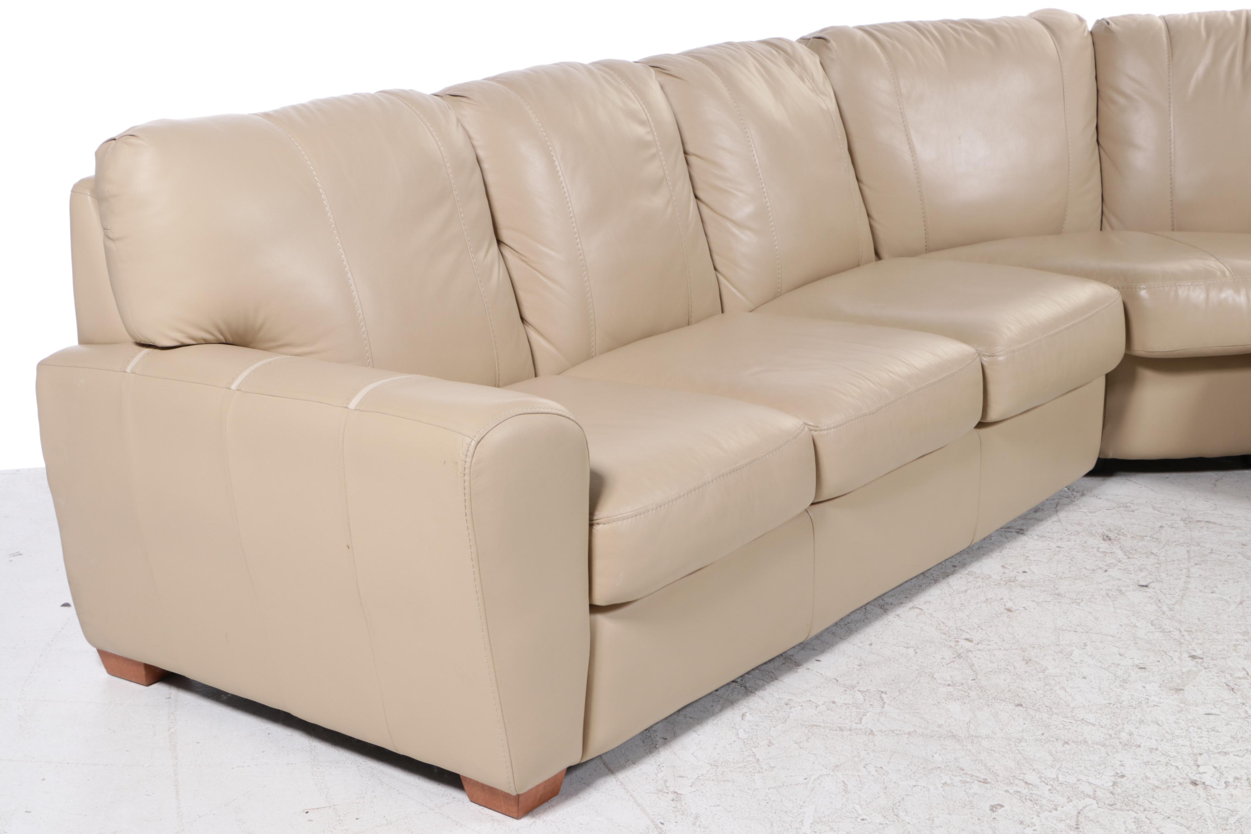 Furniture by Otmar "Jaymar" Leather Sectional Sofa and Ottoman EBTH