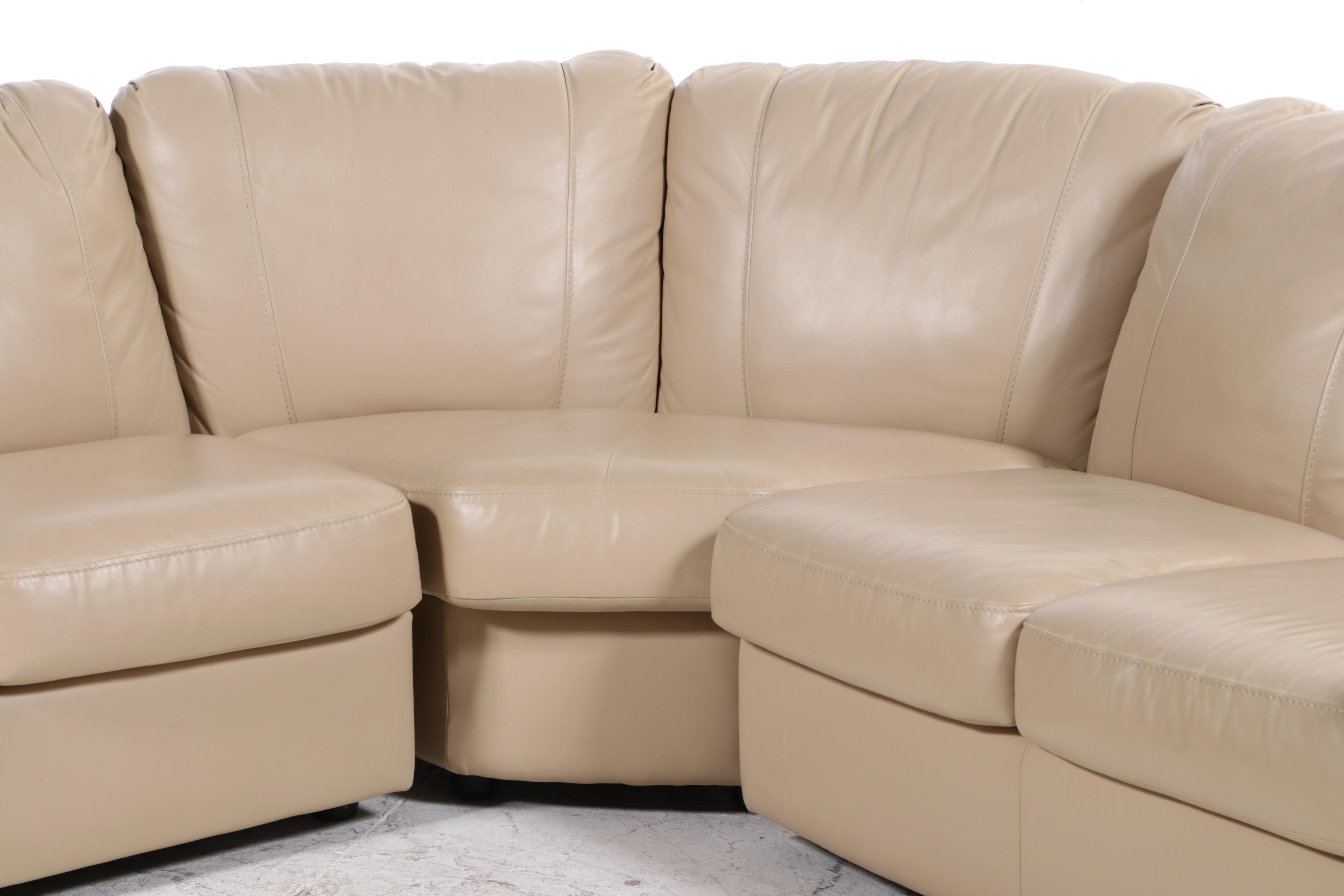 Furniture by Otmar "Jaymar" Leather Sectional Sofa and Ottoman EBTH