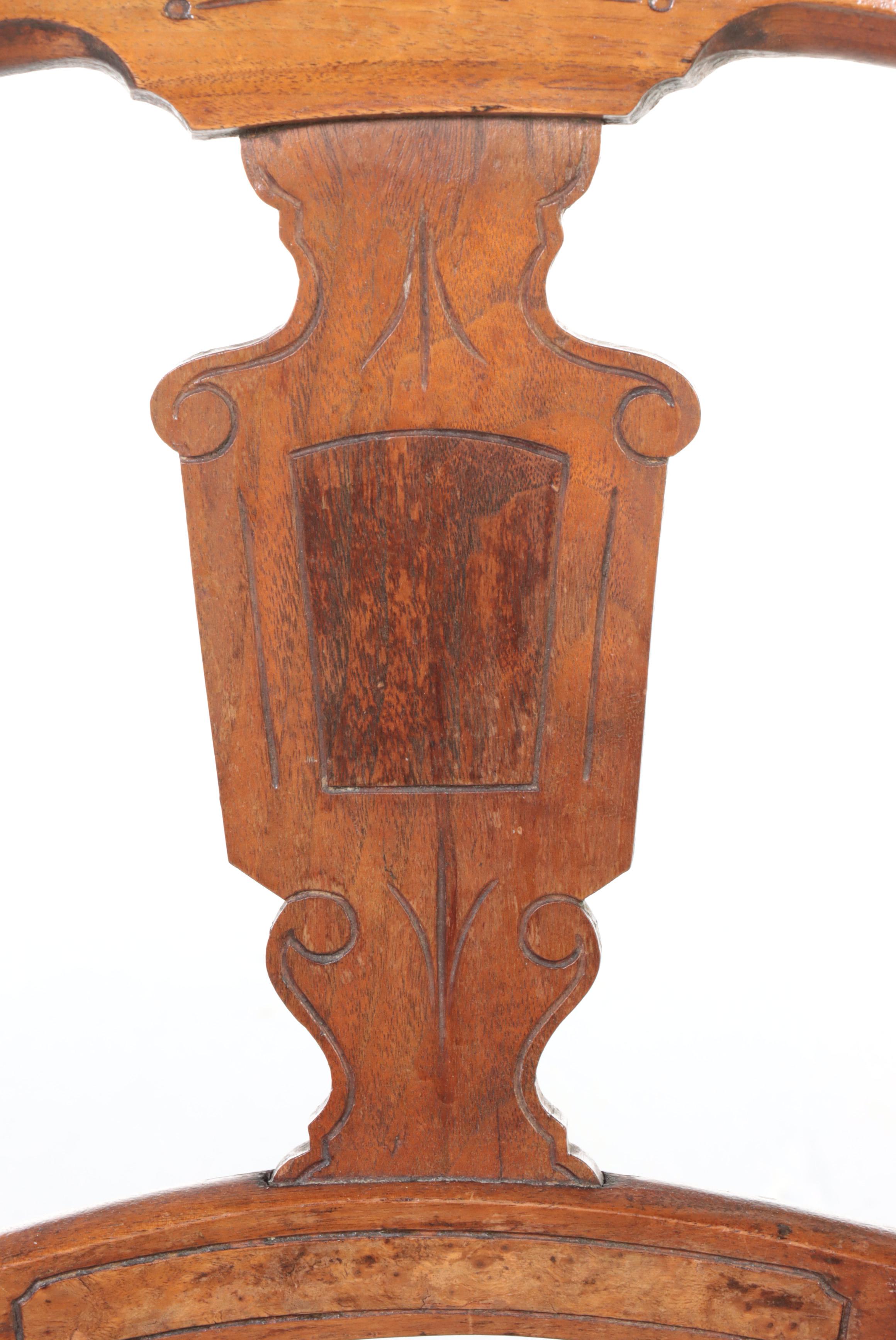 Victorian Eastlake Style Walnut and Burl Cane Bottom Chair, Late 19th