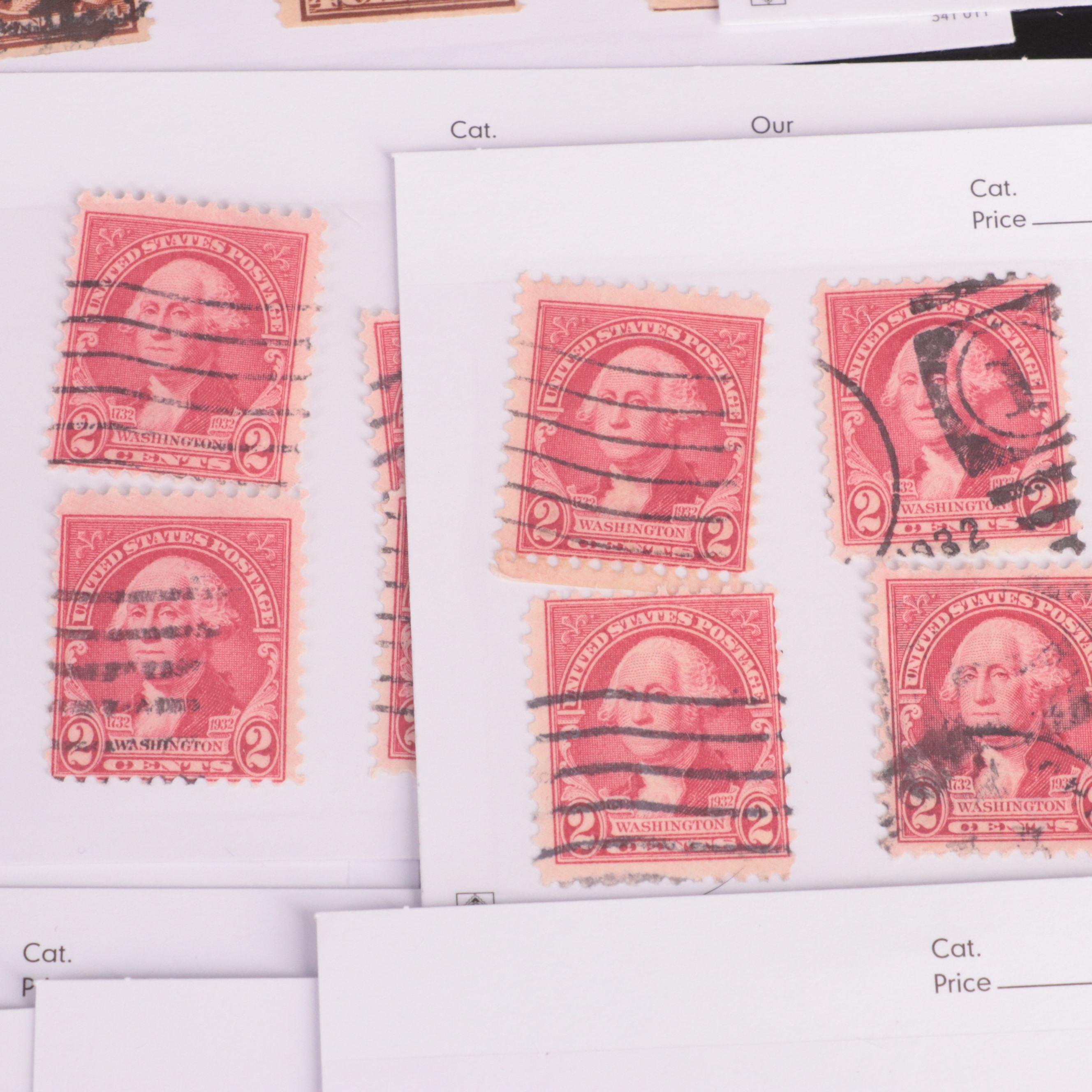 Dealer Cards of Early 20th Century Washington and Franklin Postage