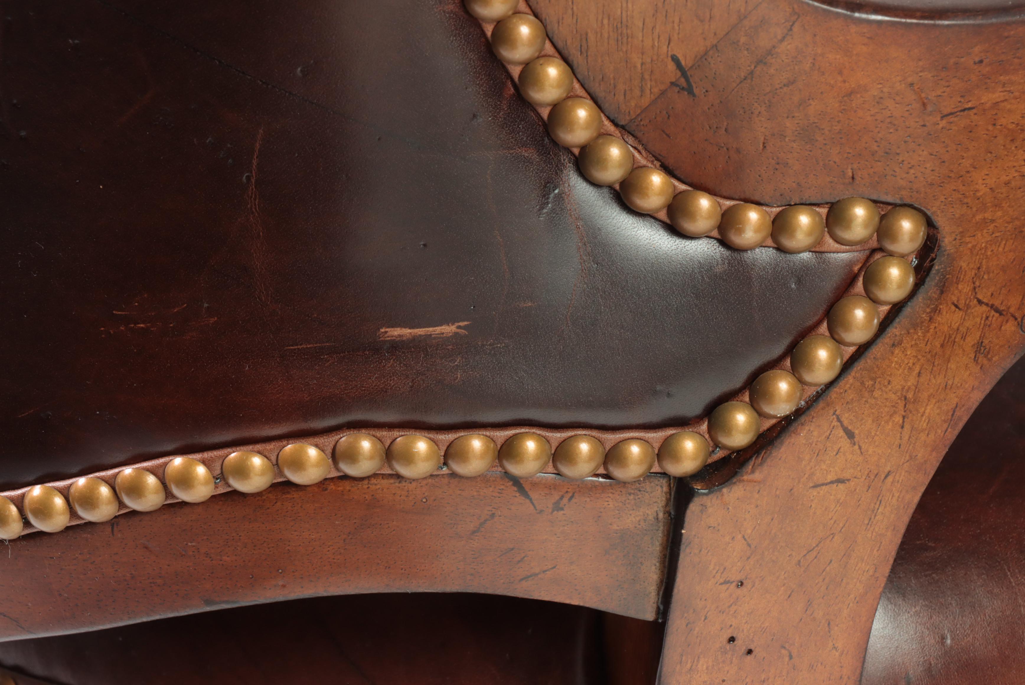 Three Drexel Heritage "Epicurean" Leather and LeopardPrint Swivel Bar