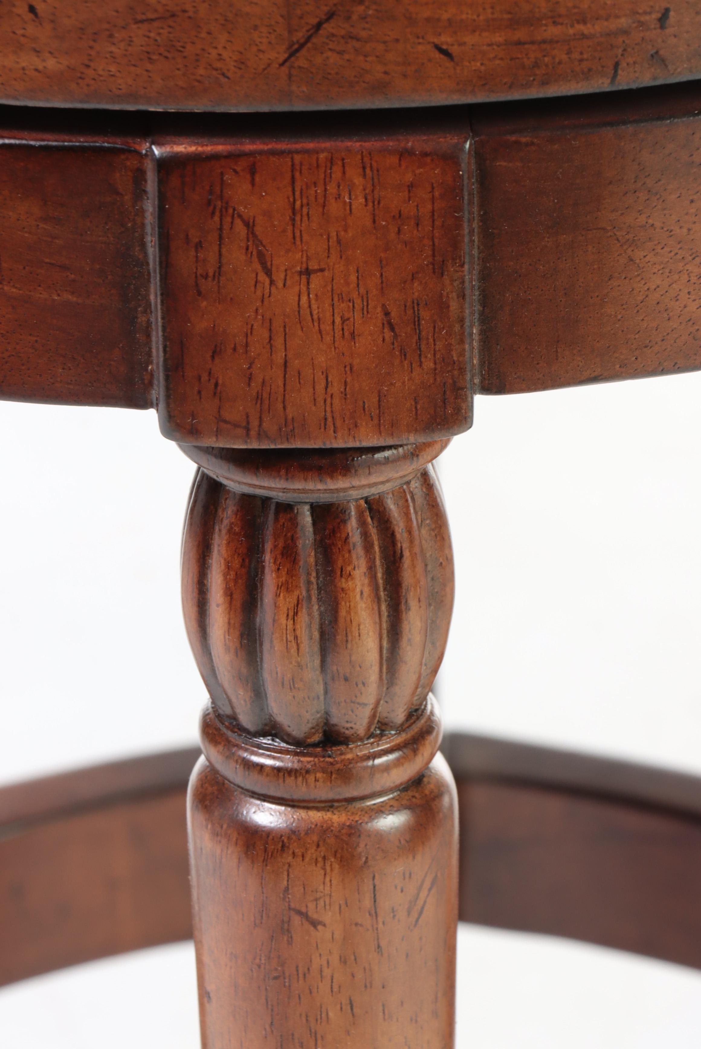 Three Drexel Heritage "Epicurean" Leather and LeopardPrint Swivel Bar