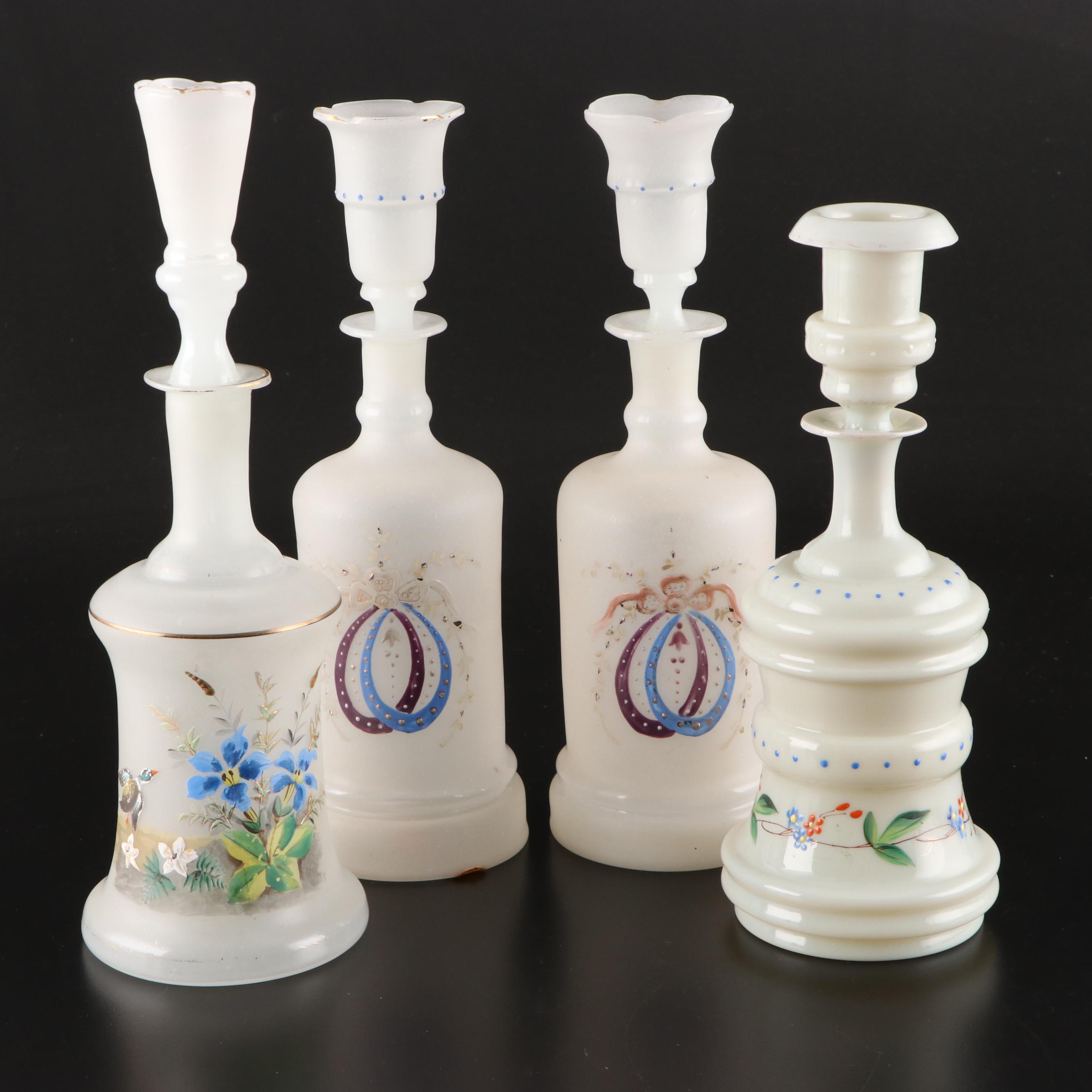 Victorian Bristol Glass and Opaline Glass Bottles, Late 19th Century EBTH
