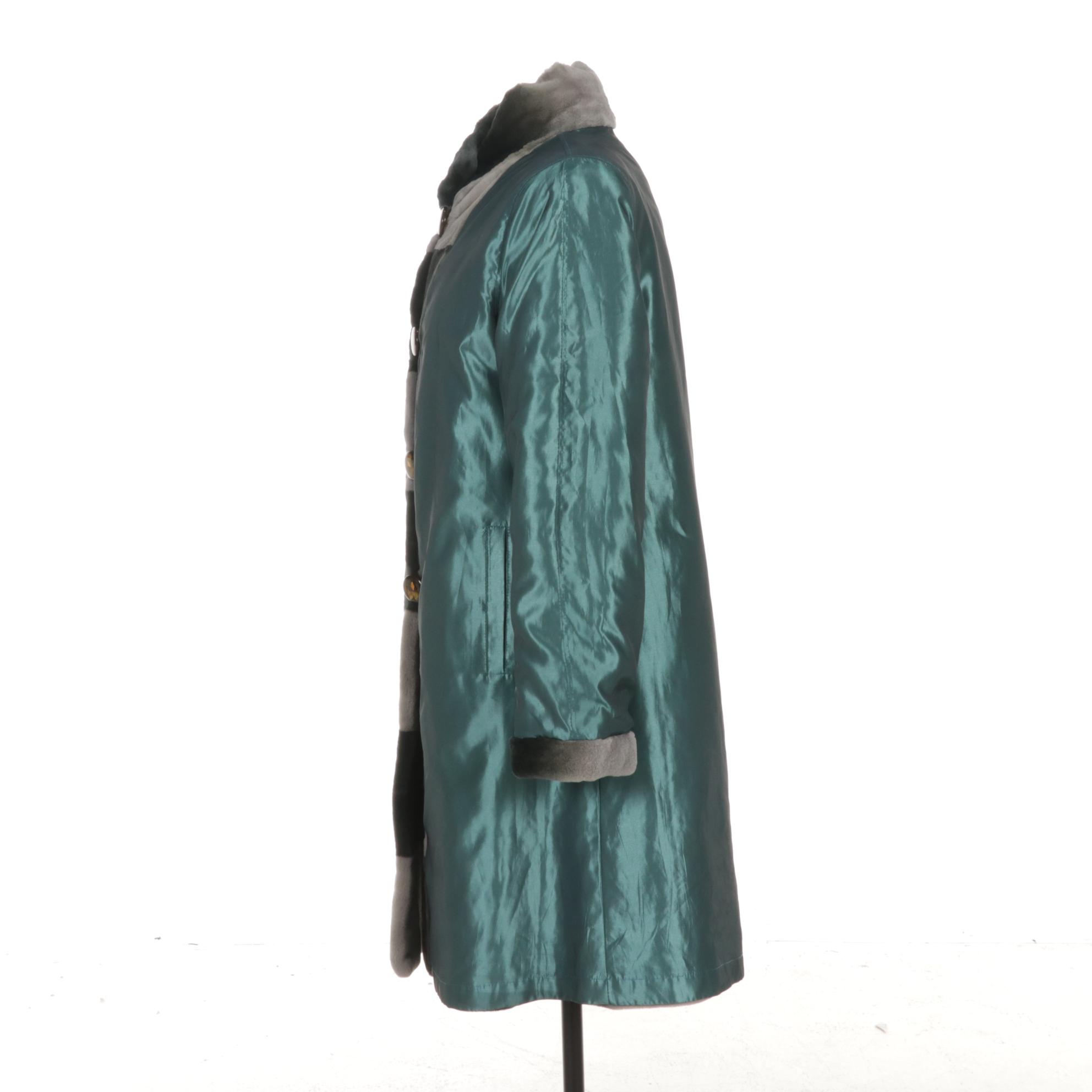 Dyed Sheared Mink Fur Coat By David Green | EBTH