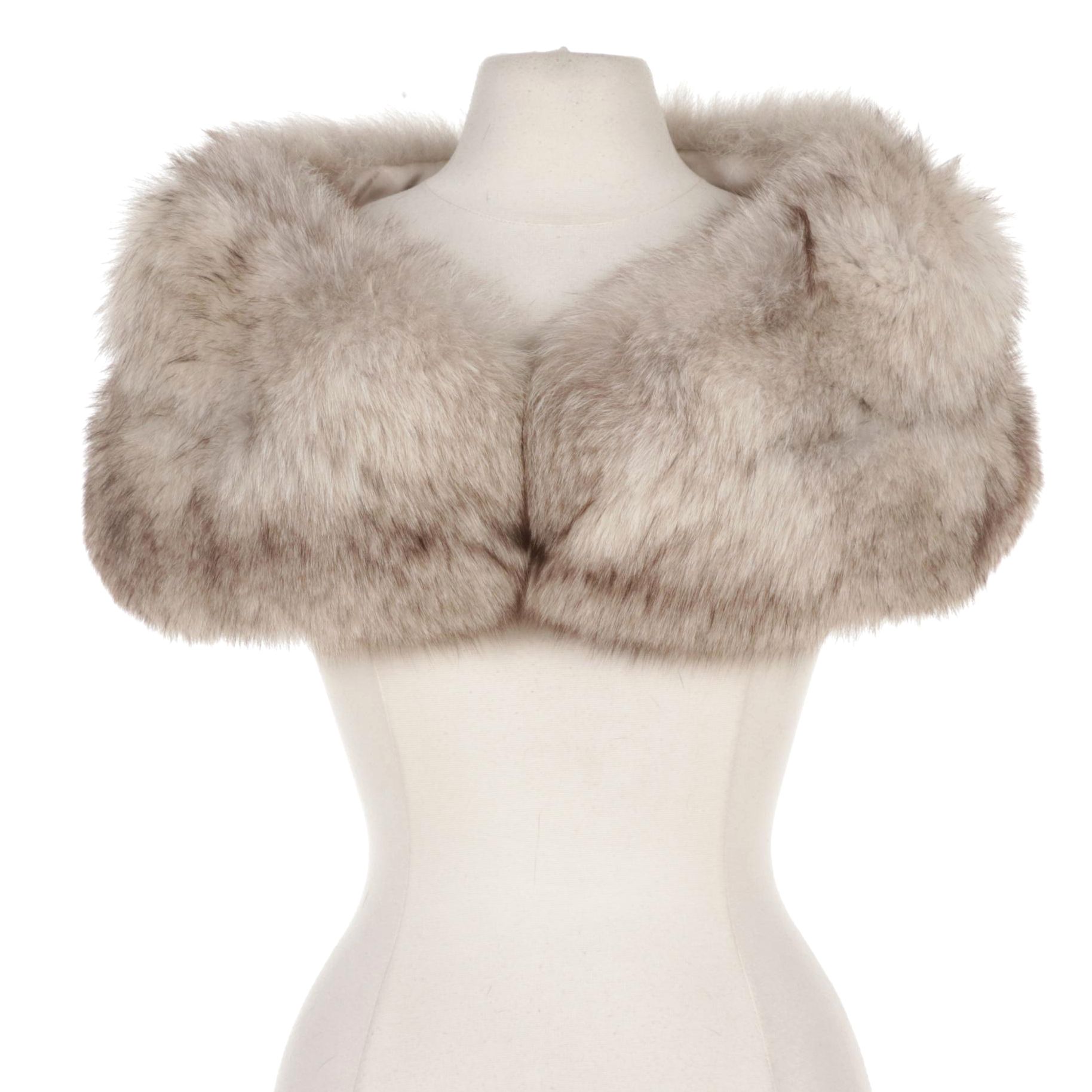 Blue Fox Fur Wedding Stole