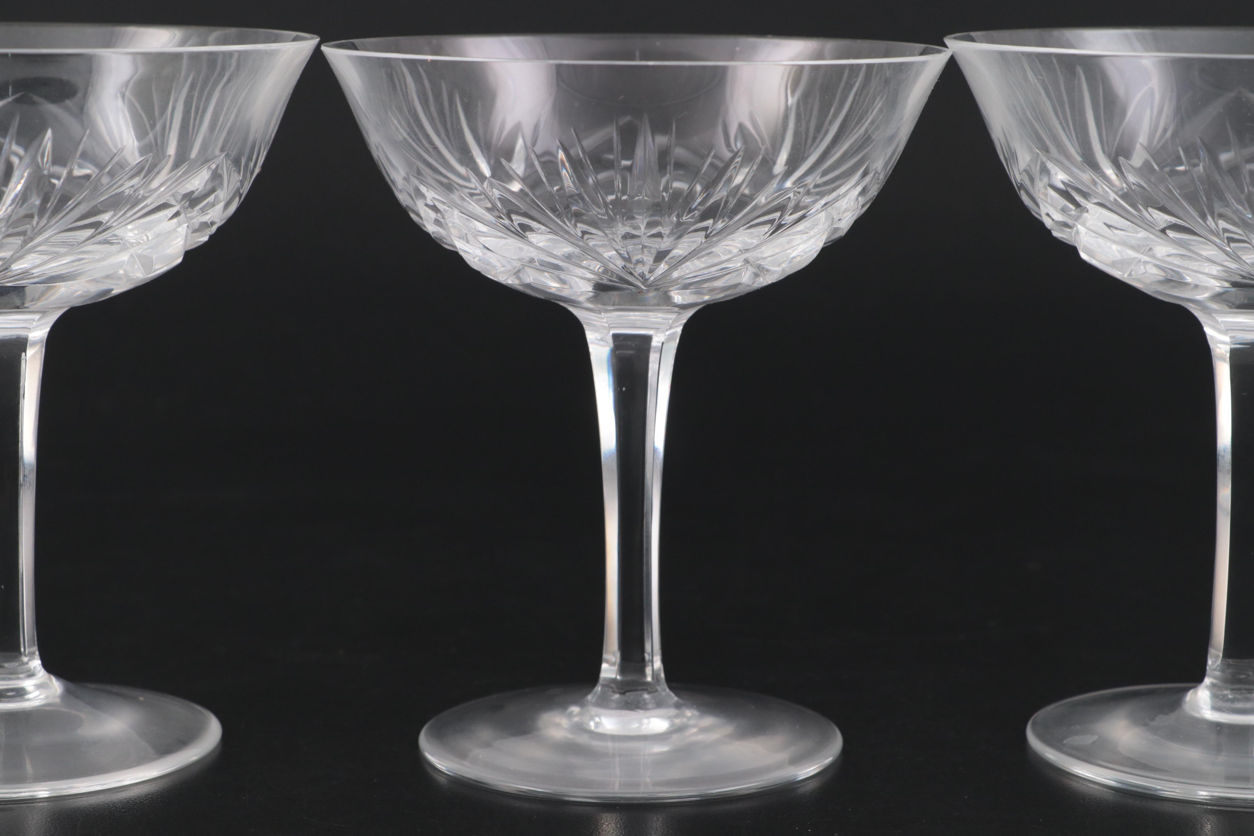 Gorham "Cherrywood" Crystal Champagne Coupes and More Stemware EBTH