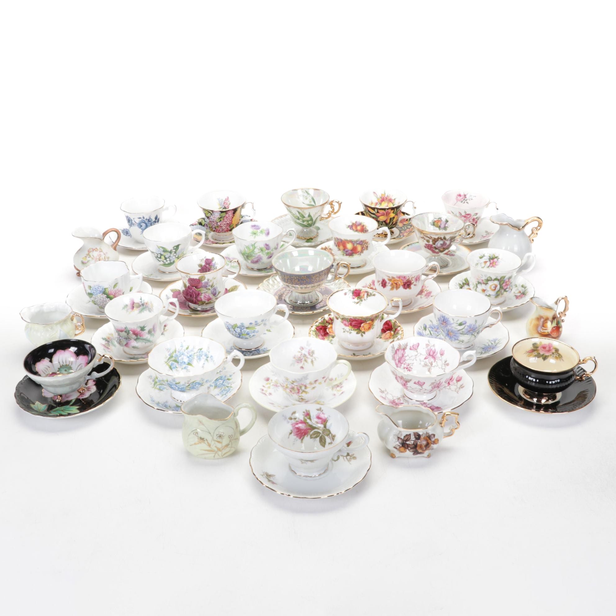 Royal Albert with Other Bone China and Porcelain Teacups and Saucers EBTH