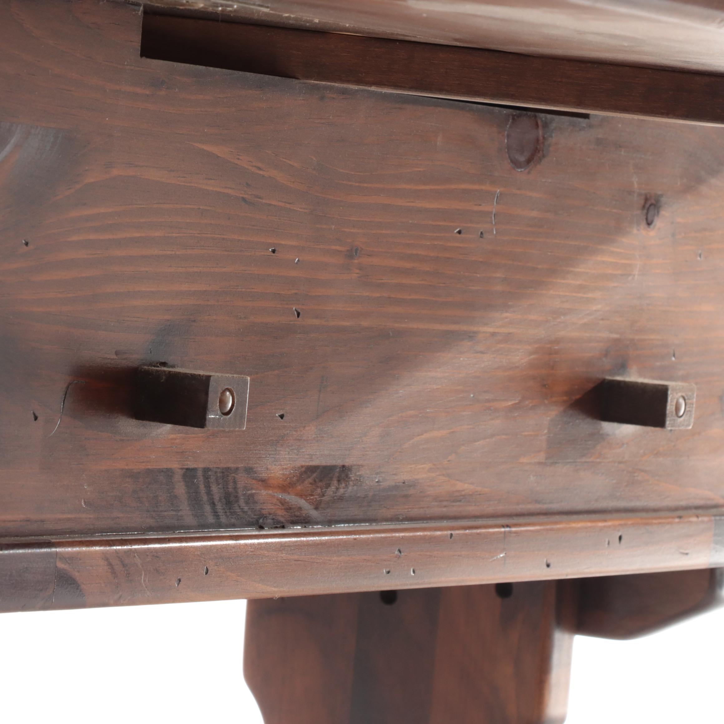 Kling Colonial Style Pine DropLeaf and TrestleBase Side Table EBTH