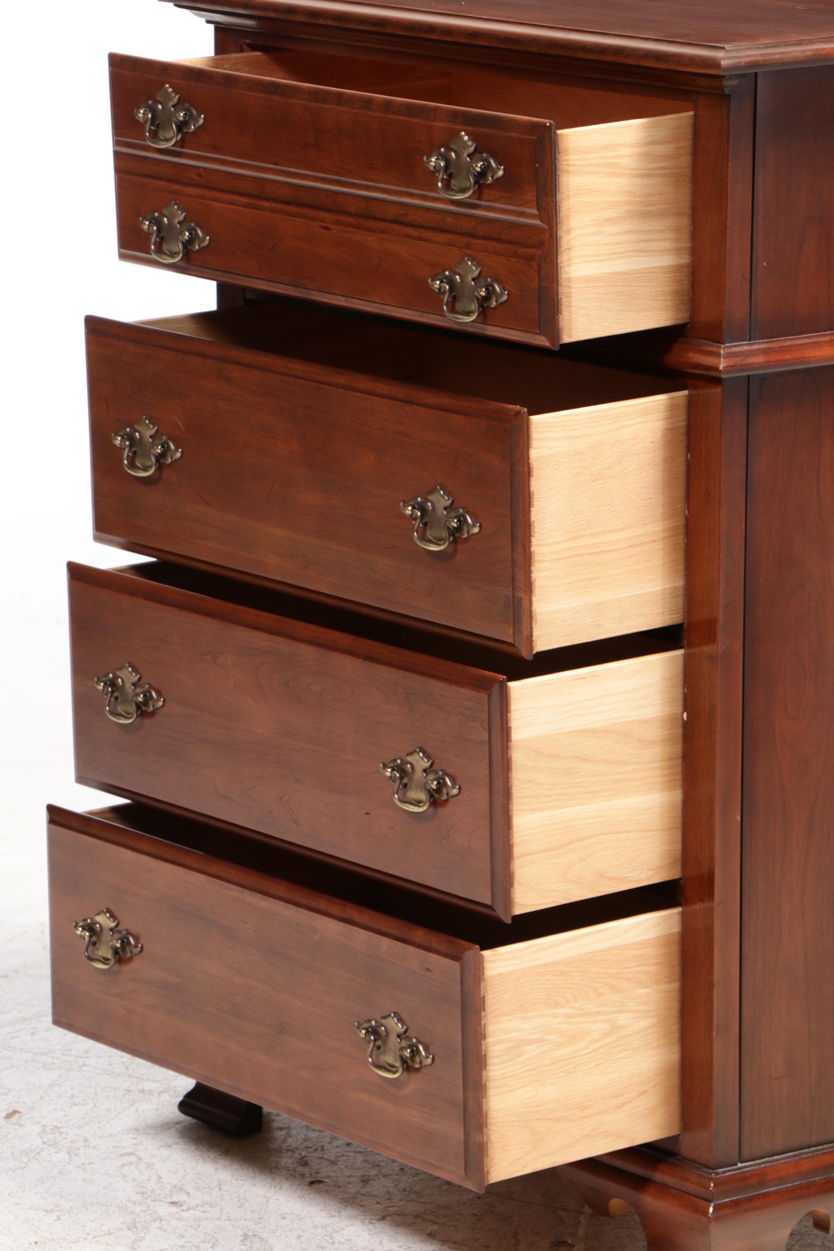 YoungHinkle "Cherry House" Chippendale Style Cherrywood FourDrawer