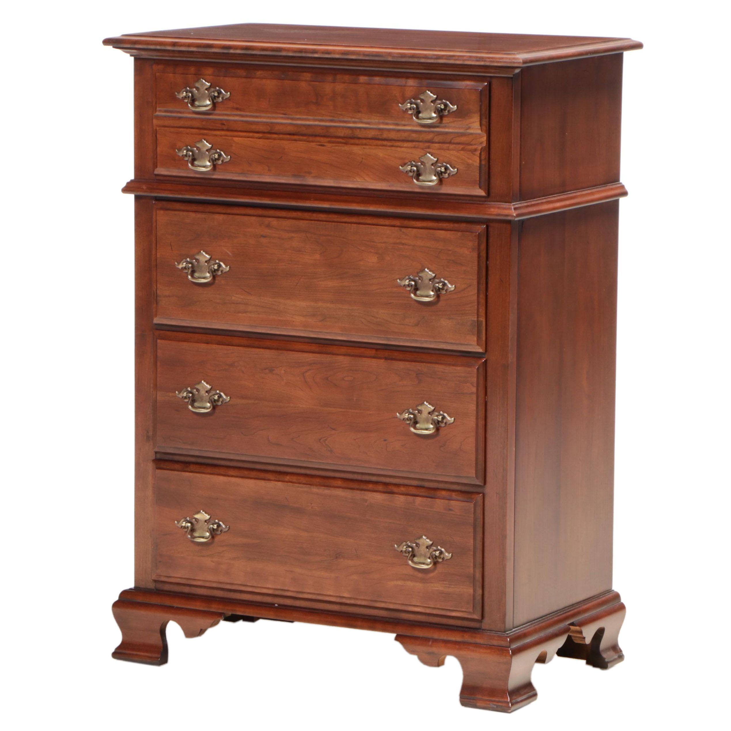 YoungHinkle "Cherry House" Chippendale Style Cherrywood FourDrawer